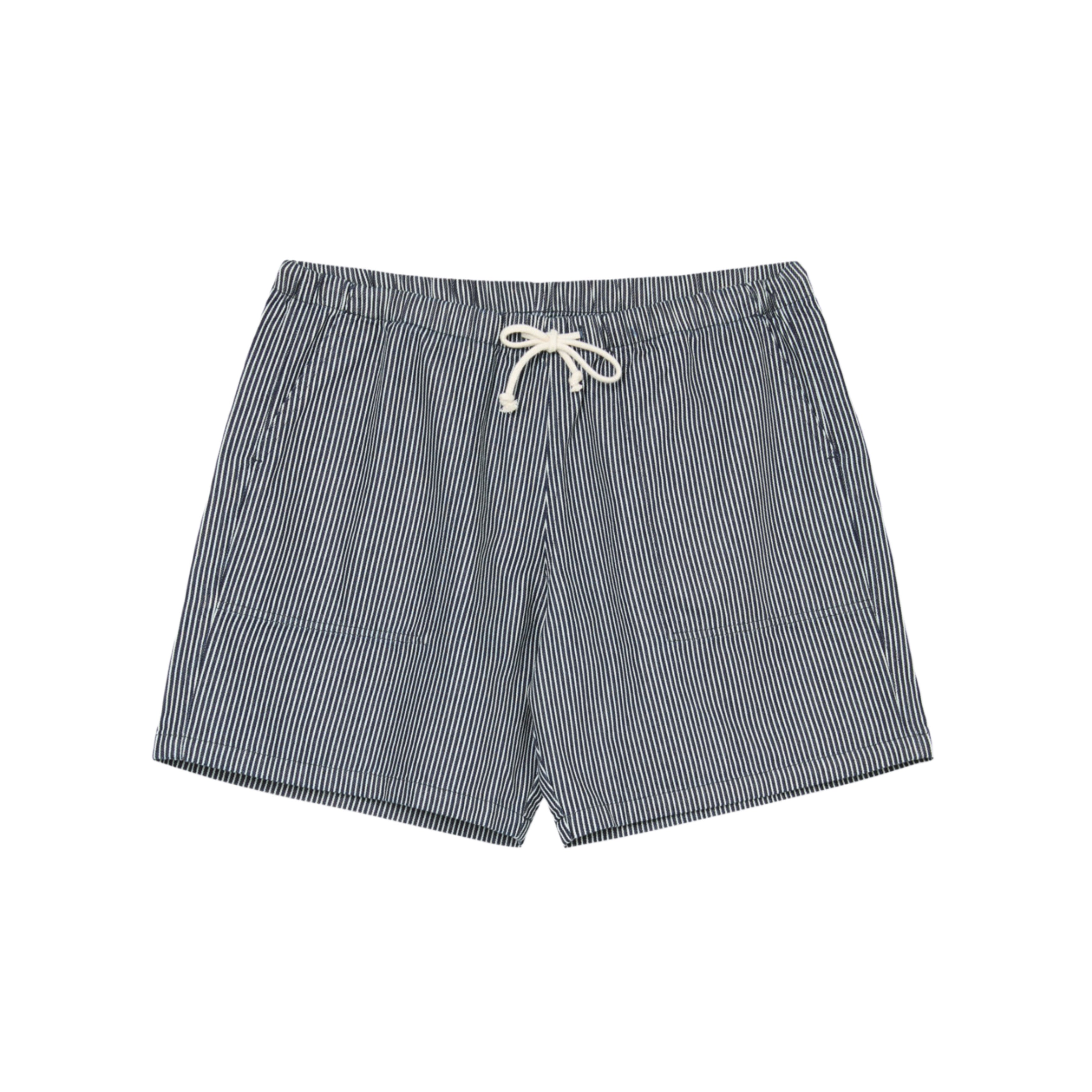 LA PAZ Formigal Shorts In Dark Navy Cotton Stripes