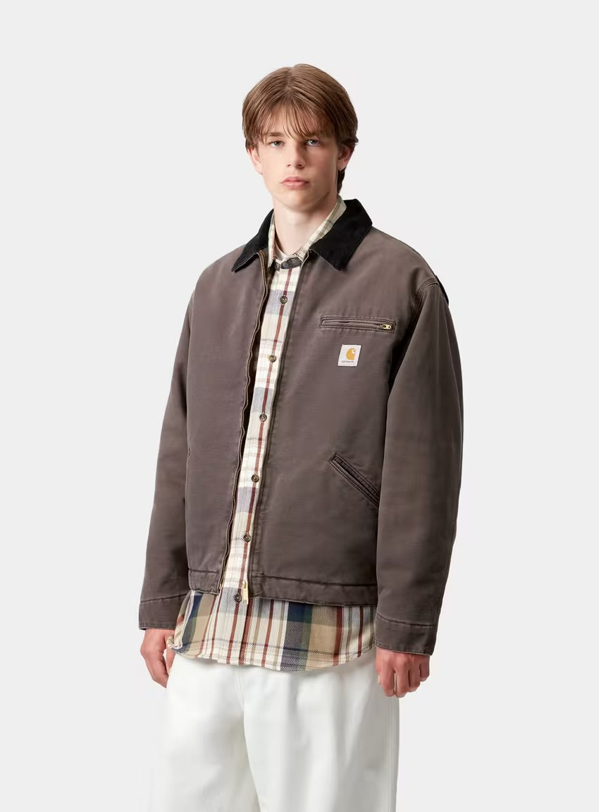 CARHARTT WIP OG Detroit Jacket Tobacco Black Stone Canvas