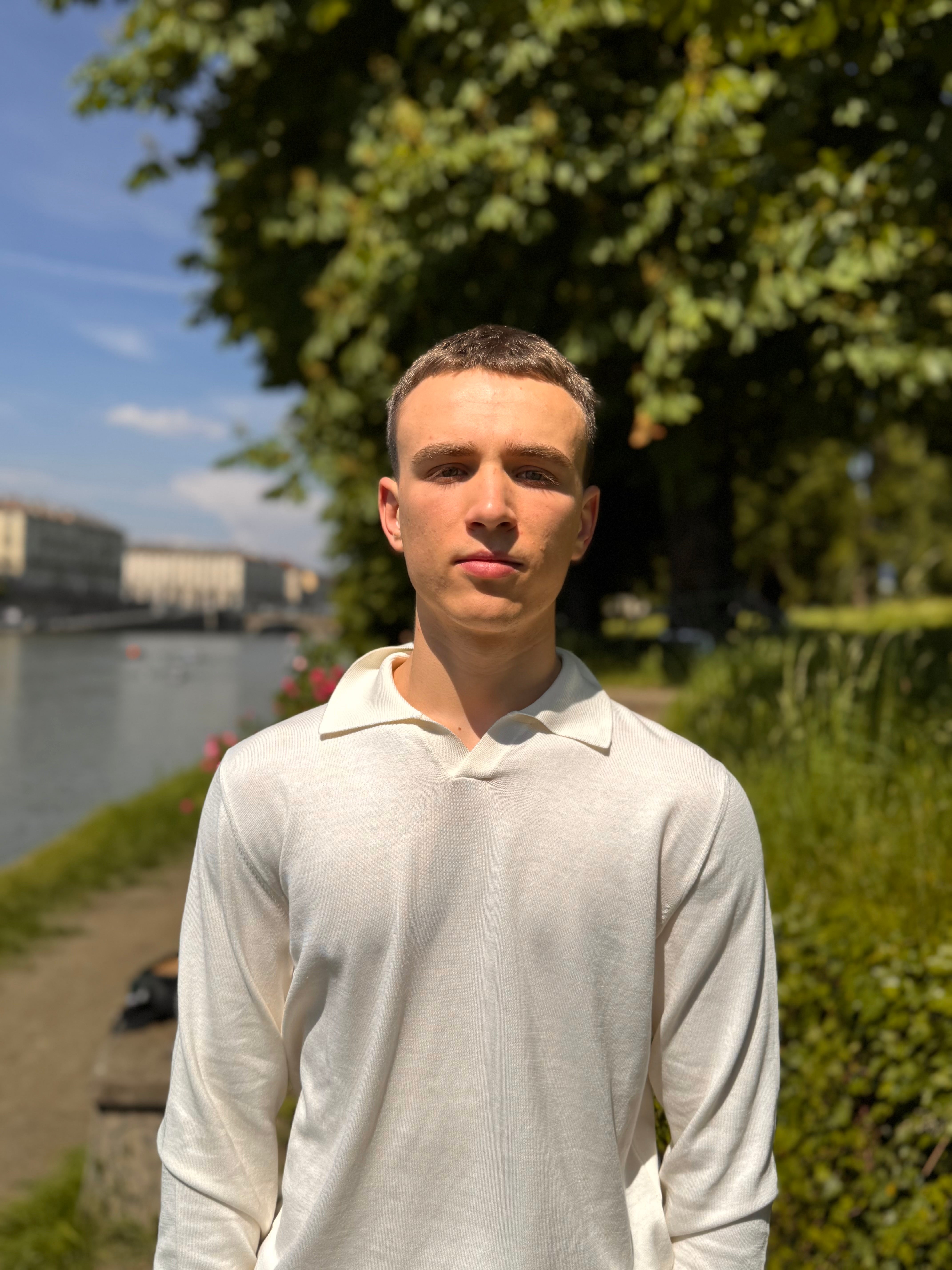 FRESH Morrissey Cotton Polo Shirt in White