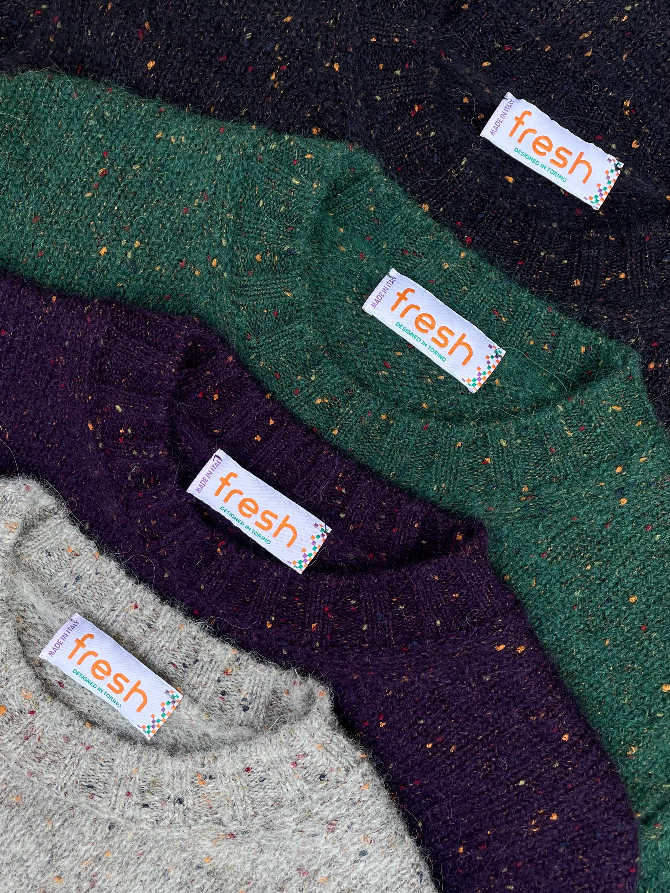 FRESH Bruce Pull en laine à col rond Marine