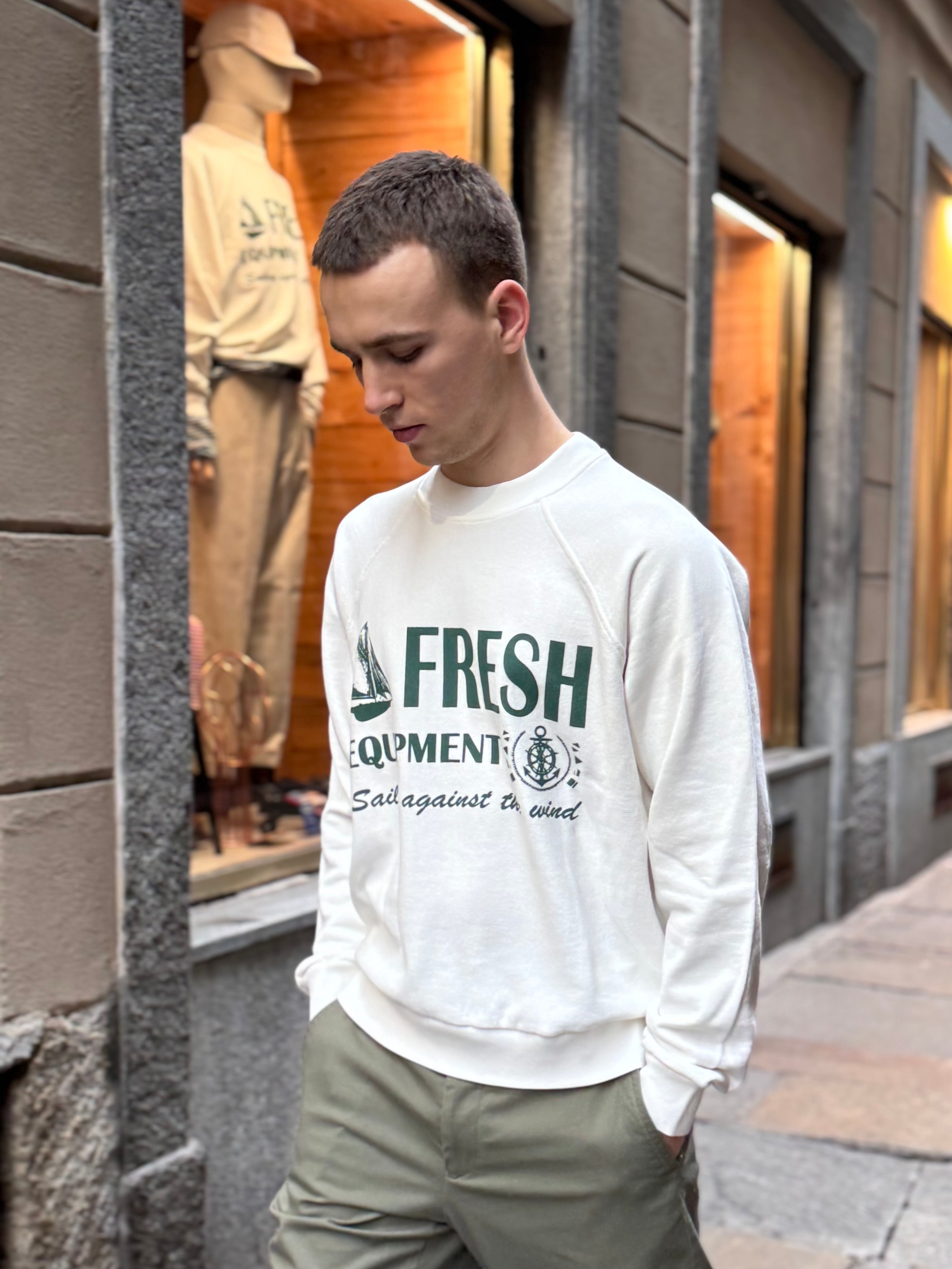 Felpa in cotone FRESH Equipment bianca
