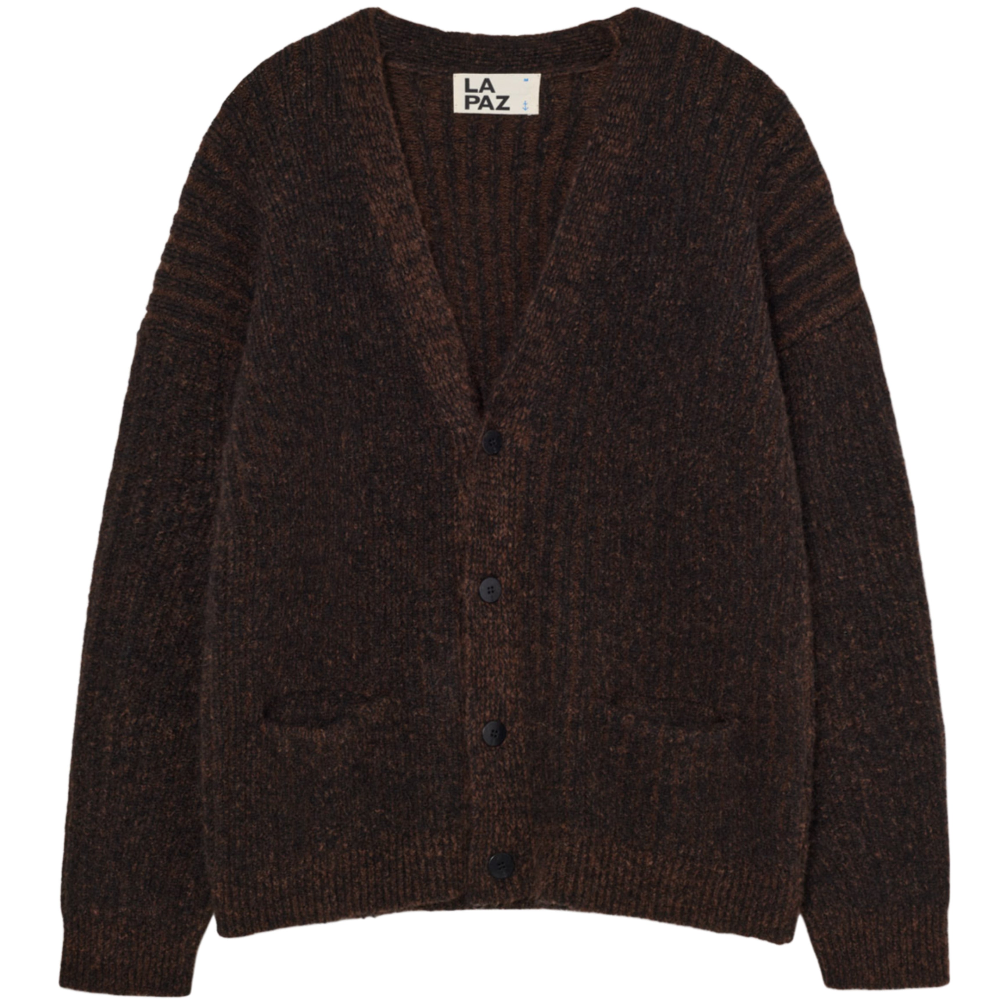 LA PAZ Queiroz Cardigan noir et marron