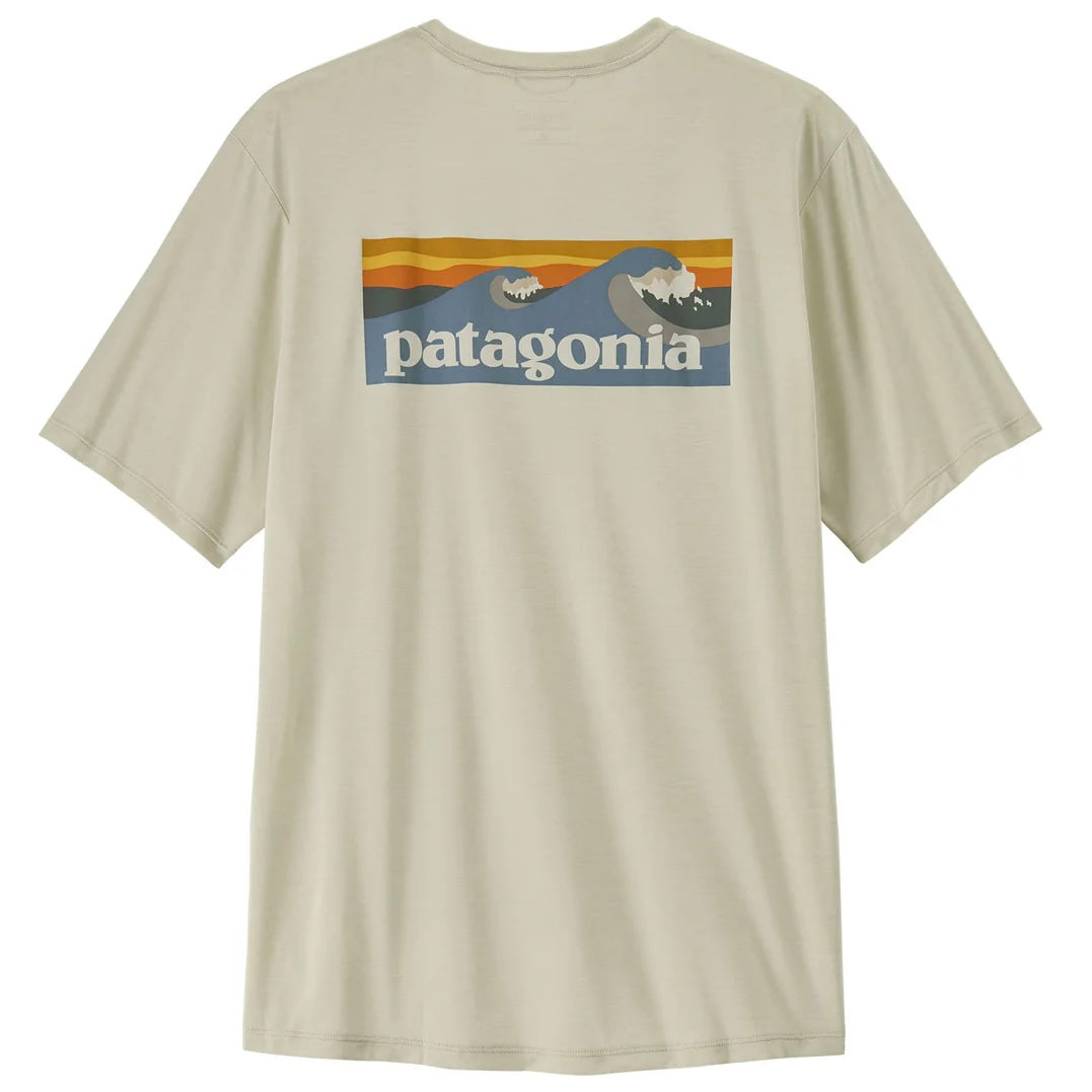 PATAGONIA Men's Capilene® Cool Daily Shirt - Boardshort Logo Dyno White