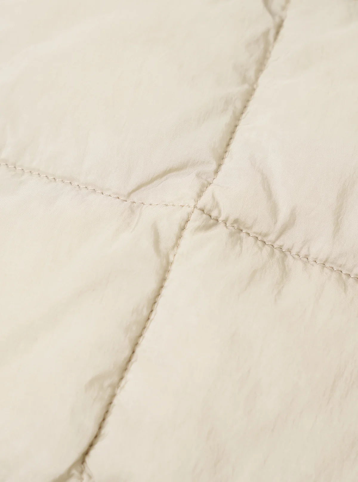 TAION x UNIVERSAL WORKS Ice Grey Nylon Soft Shell Down Cardigan