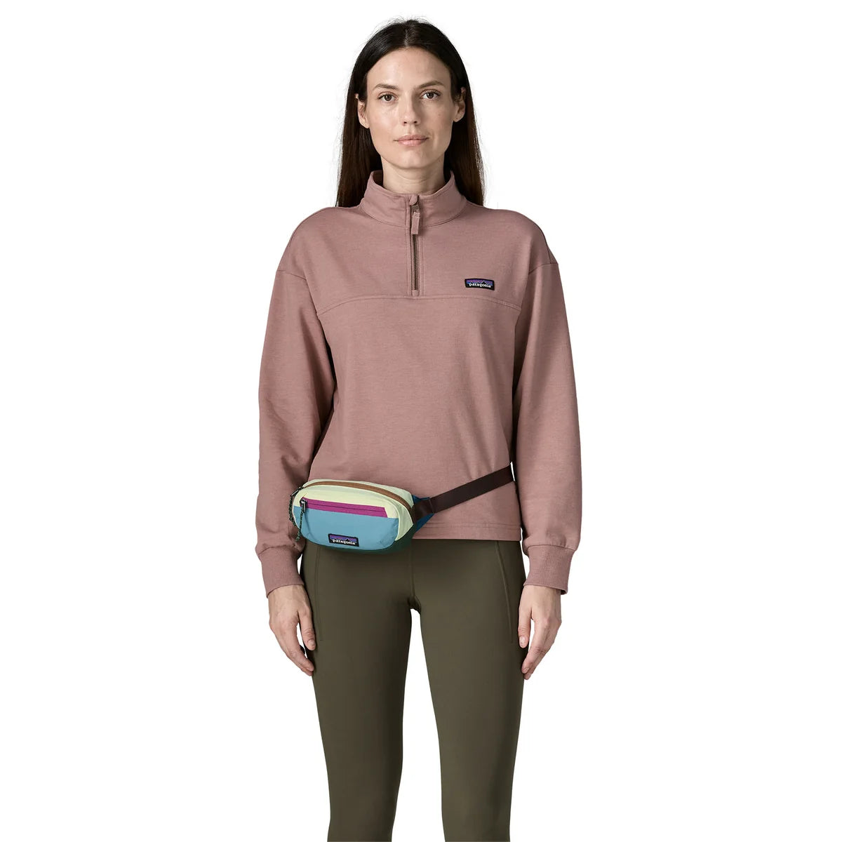 PATAGONIA Terravia Mini Hip Pack 1L Patchwork: Snowmelt Blue