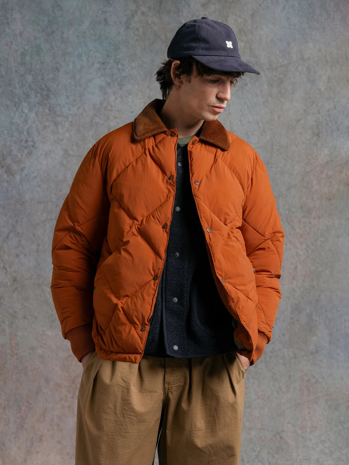 KESTIN Dunbar Jacket in Rust Orange Recycled Nylon