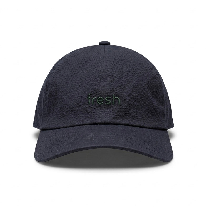 FRESH Seersucker Cap in Cream Navy