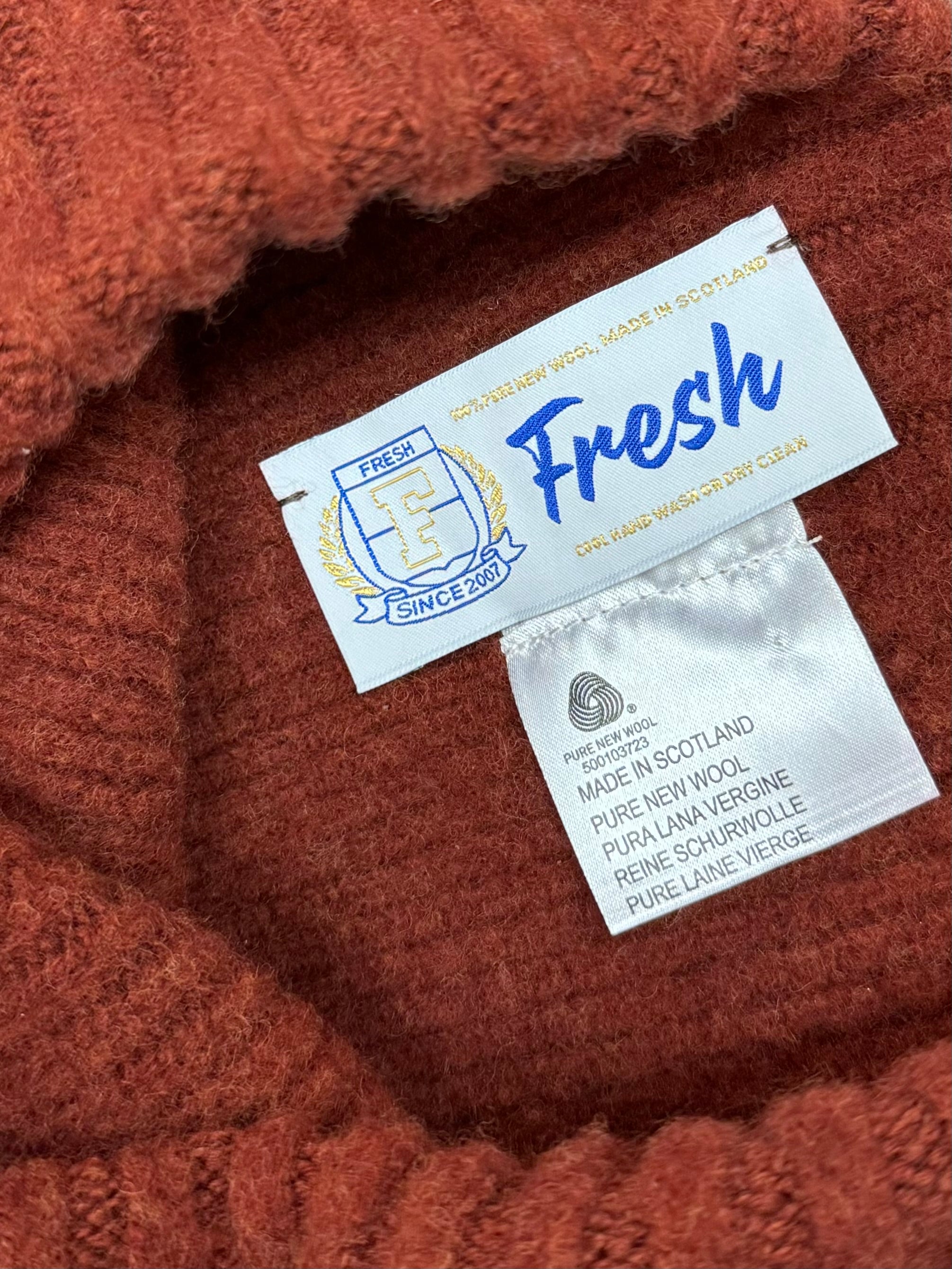 FRESH Bob Shetland Wool Beanie In Sienna