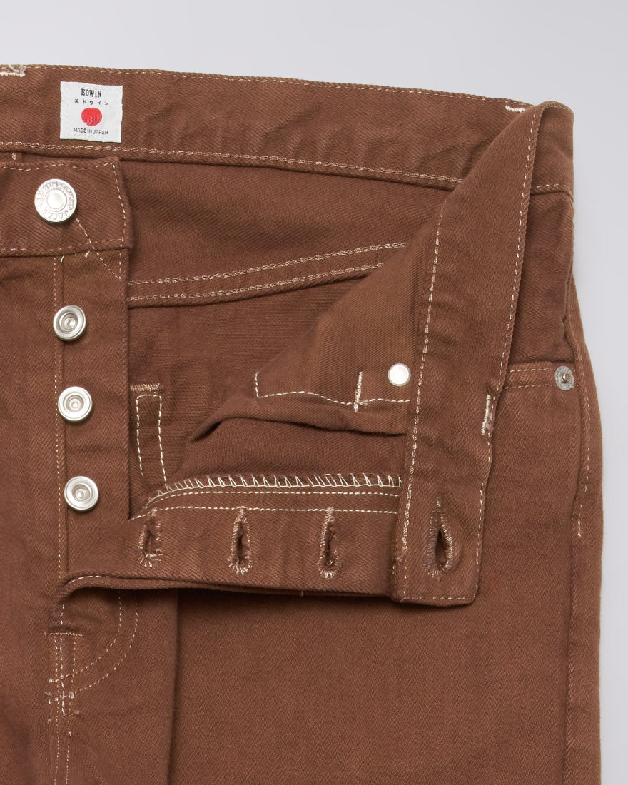 EDWIN Regular Straight Jeans Natural Brown Overdyed
