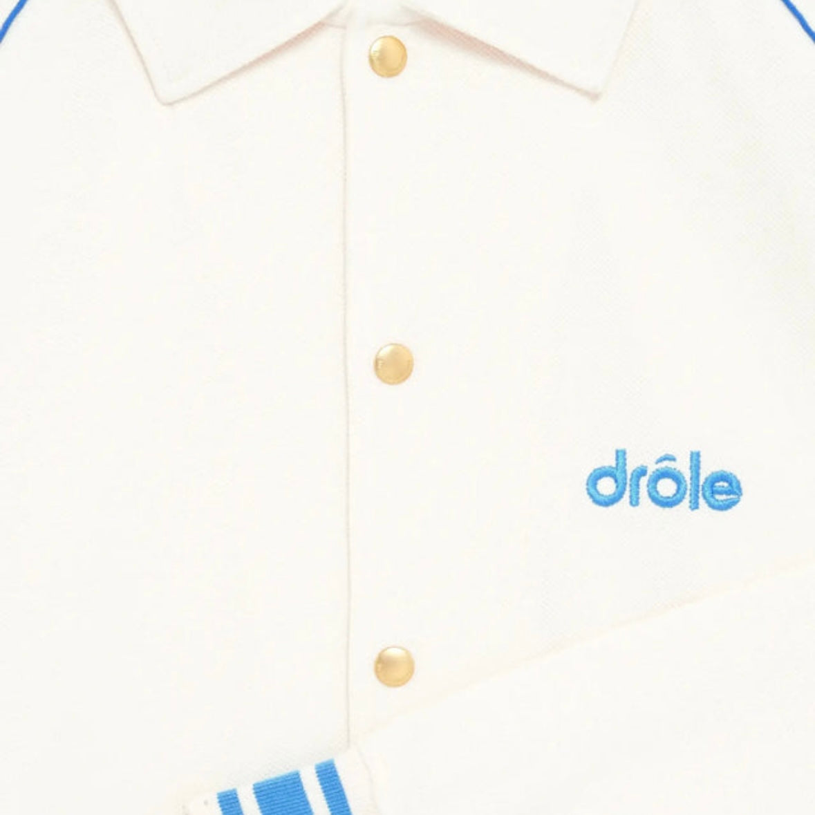 DRÔLE DE MONSIEUR La Veste Après-Sport in bianco sporco