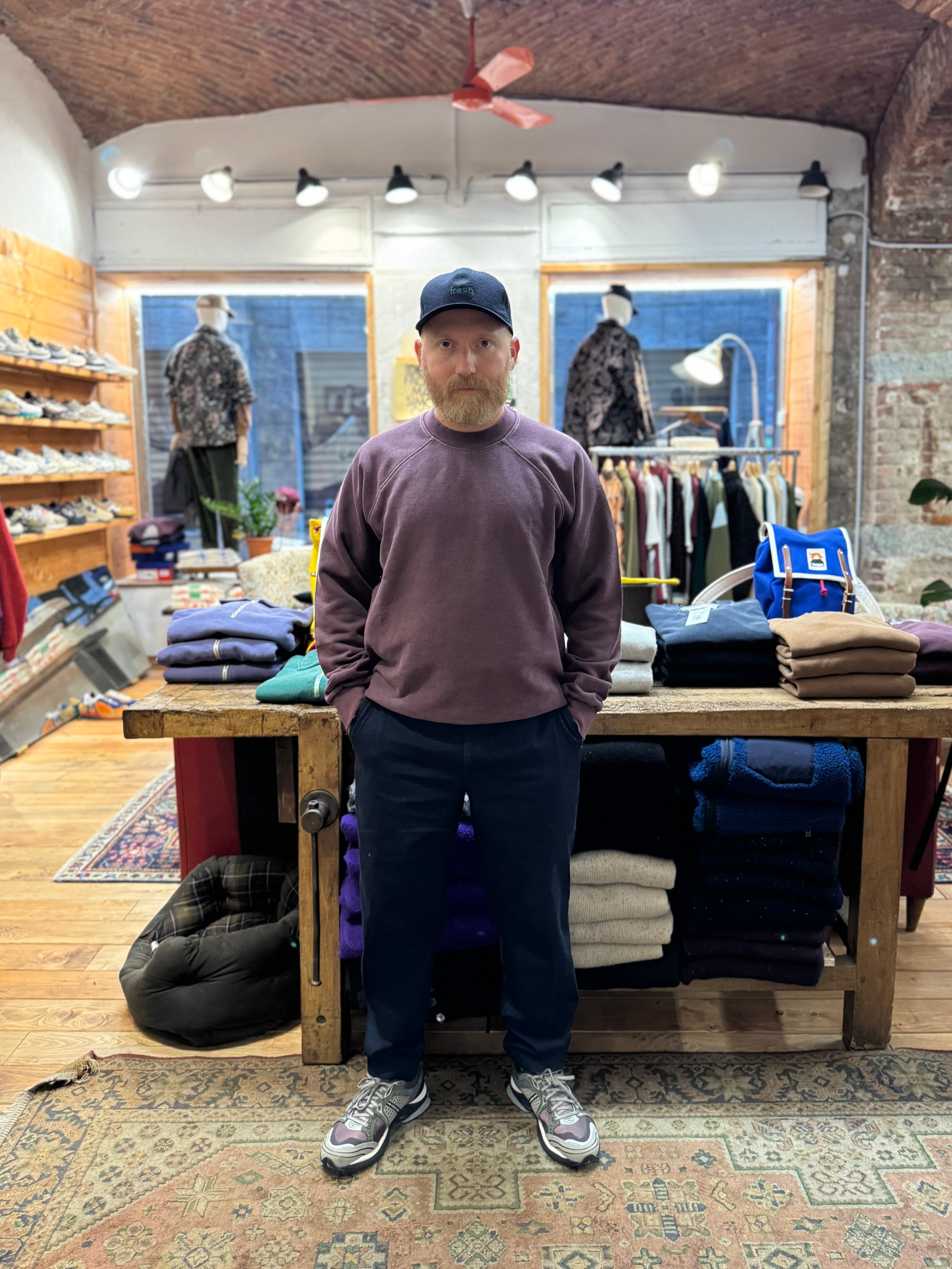 FRESH Billie Plated Cotton Sweatshirt in Bordeaux
