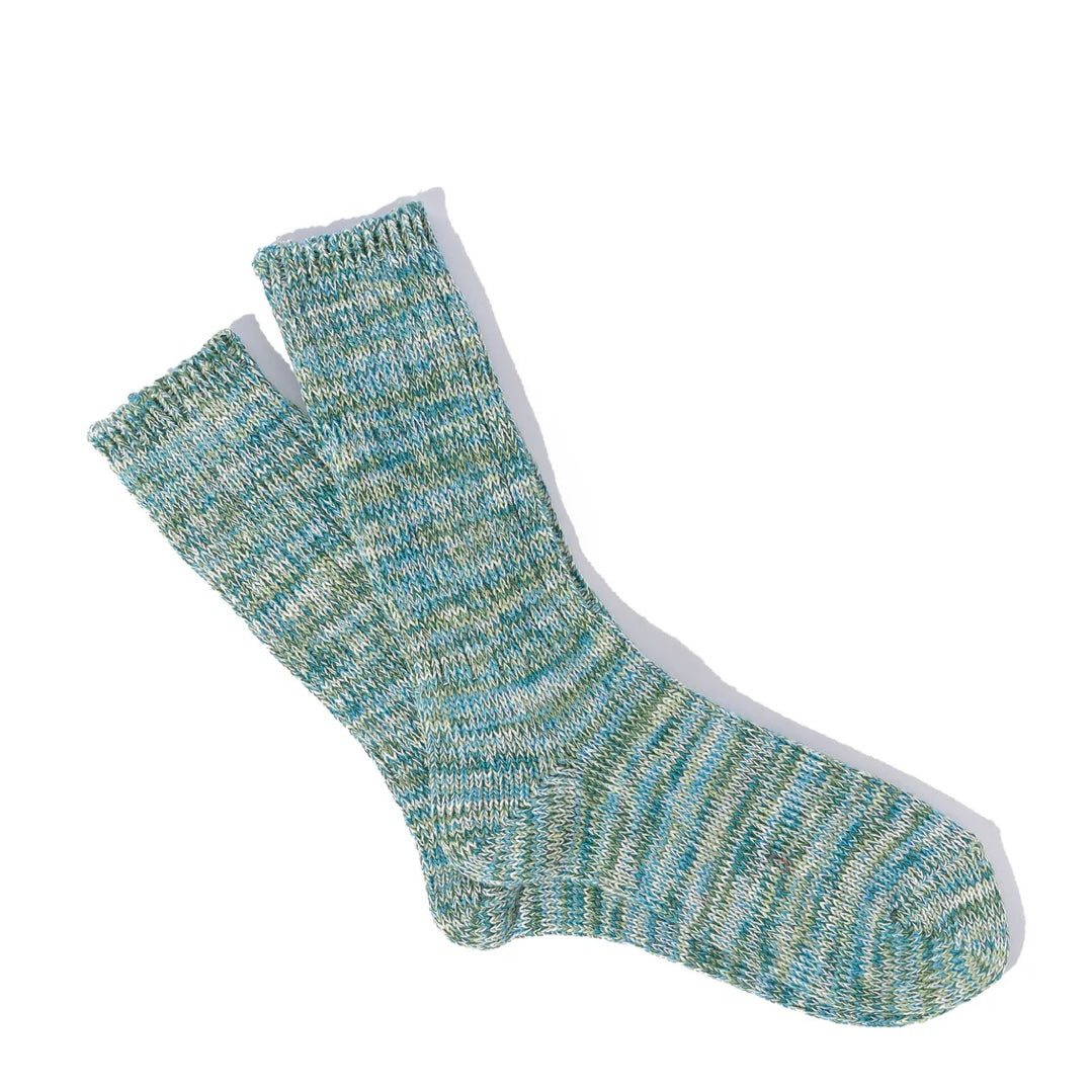 Chaussettes ras du cou ANONYMOUS ISM 5 couleurs mélangées, menthe