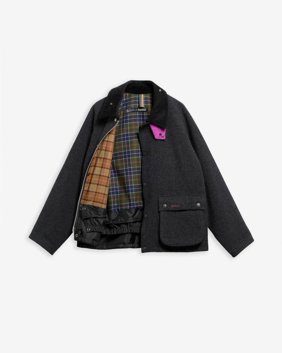 BARBOUR x Paul Smith Barbour Charcoal Transport Wool Jacket