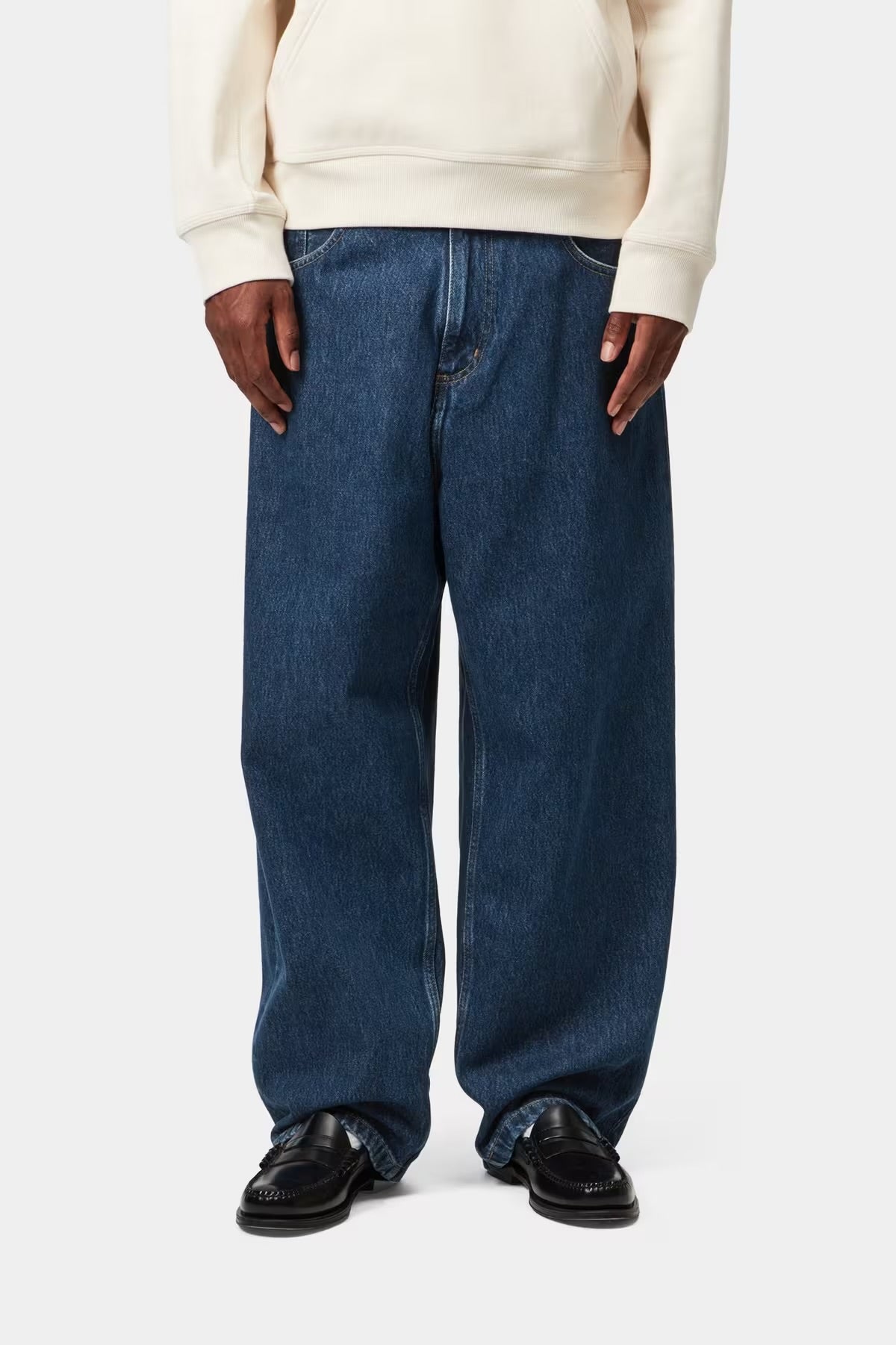 CARHARTT WIP Brandon Pant Blue Worn Washed