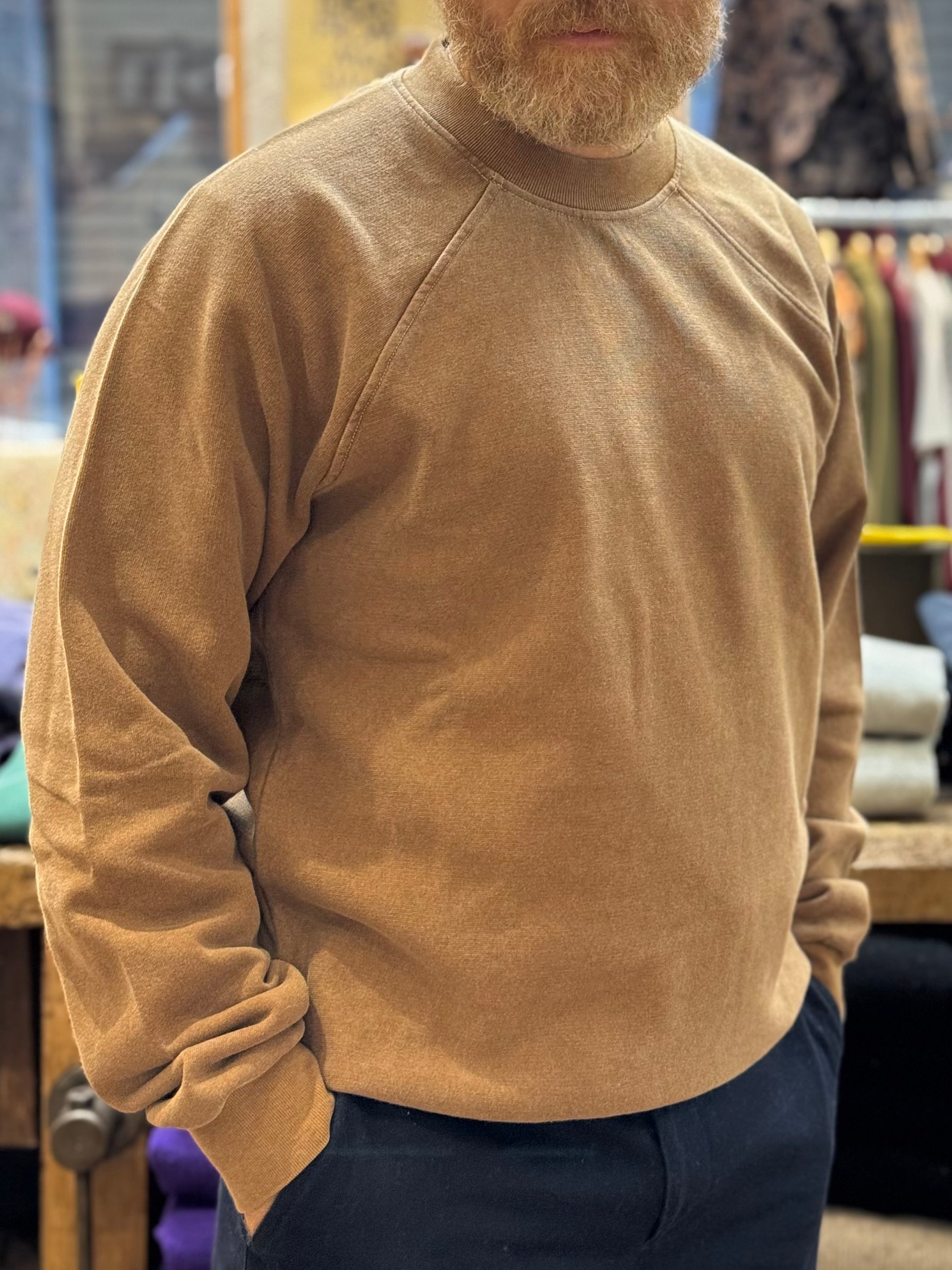 FRESH Billie Plated Cotton Sweatshirt in Brown