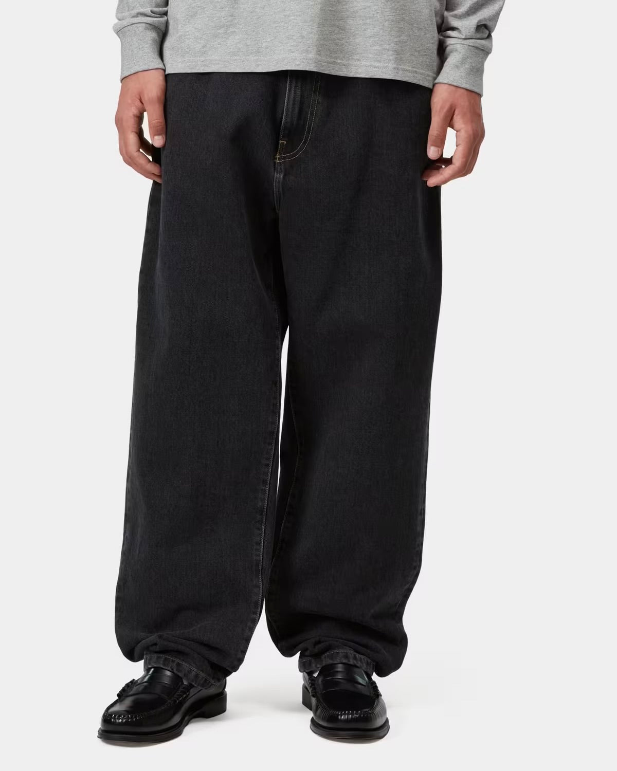 CARHARTT WIP Aaron Pant Black Stone Washed