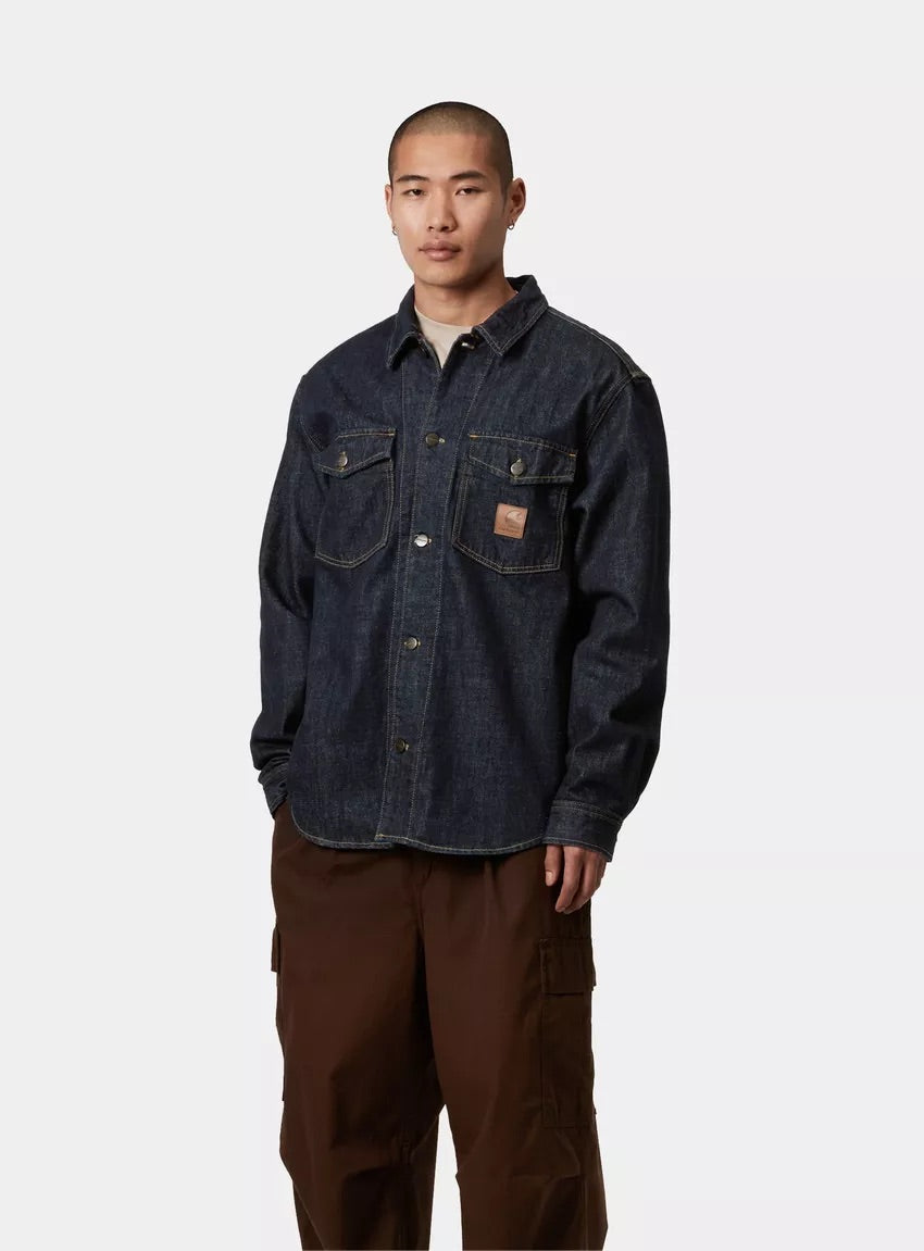 CARHARTT WIP Lincoln Shirt Jac Blu Risciacquato