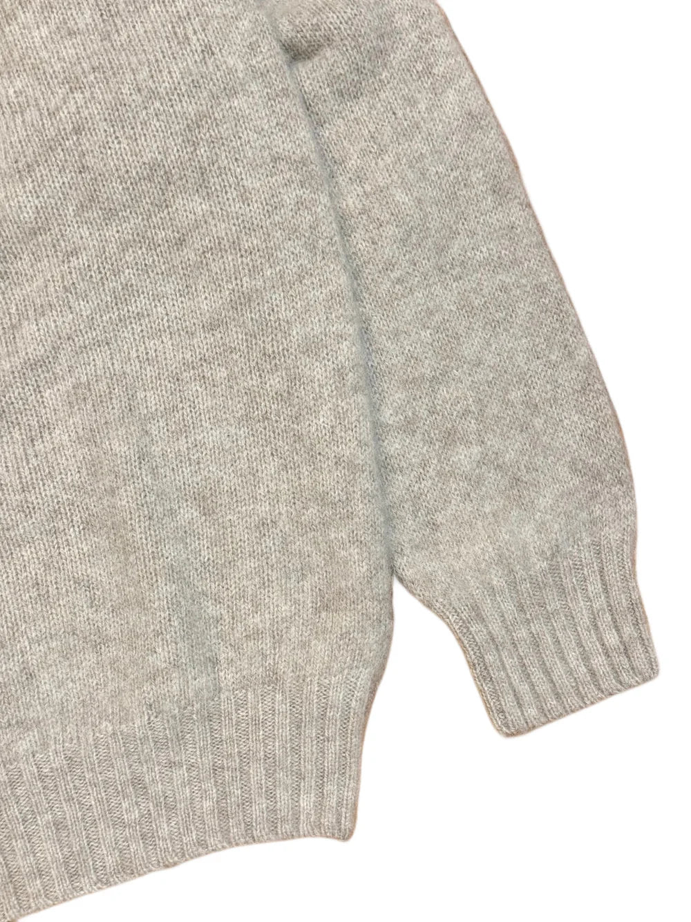 FRESH Sean Shaggy Shetland Wool Jumper In Putty