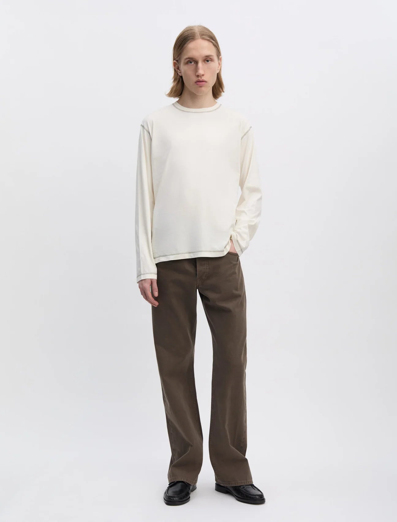 ANOTHER ASPECT Another T-Shirt 3.0 Grey Burnt Red