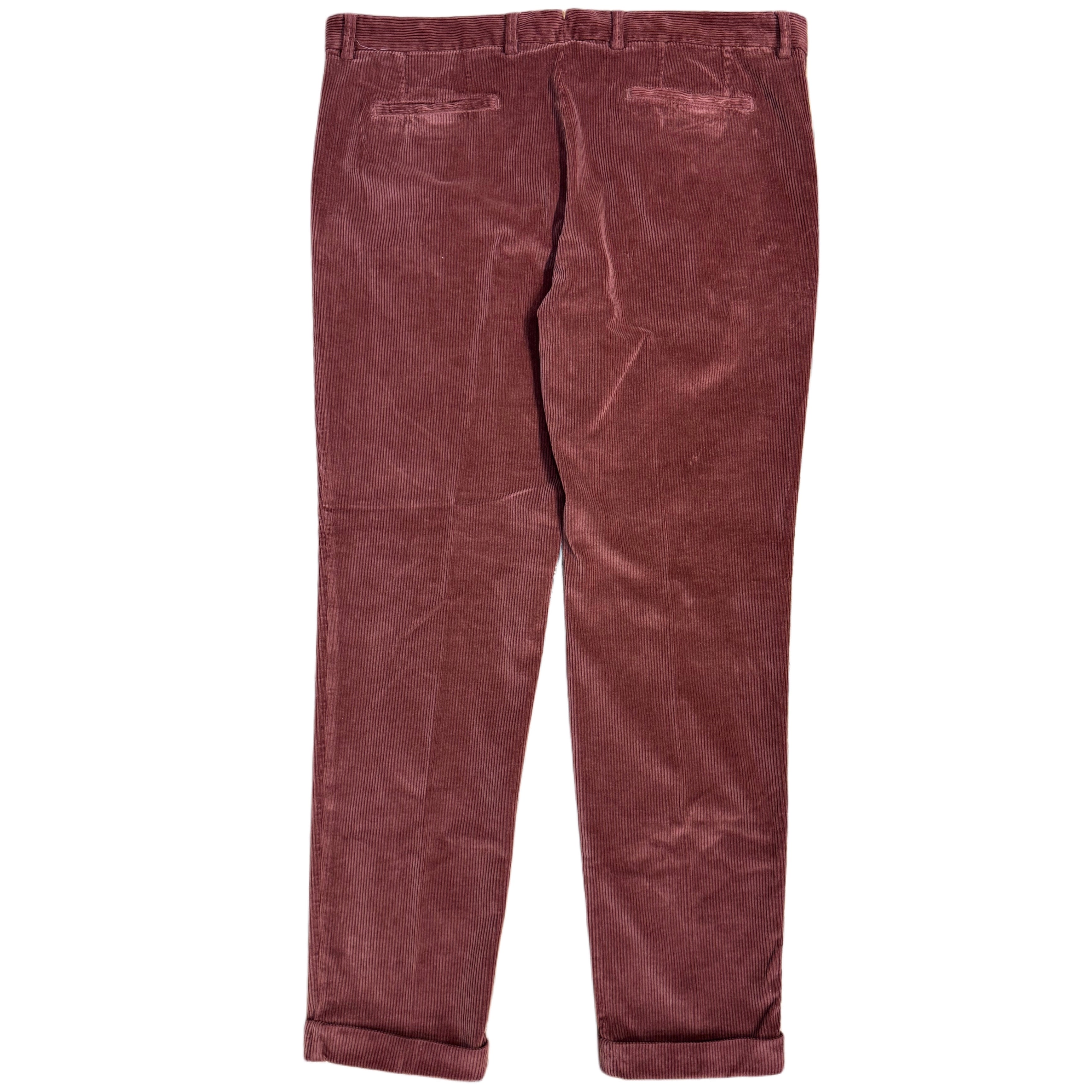 FRESH Corduroy Pleated Chino Pants In Red