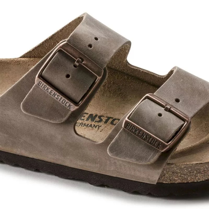 BIRKENSTOCK Arizona BS Pelle oliata color cachi sbiadito, vestibilità stretta