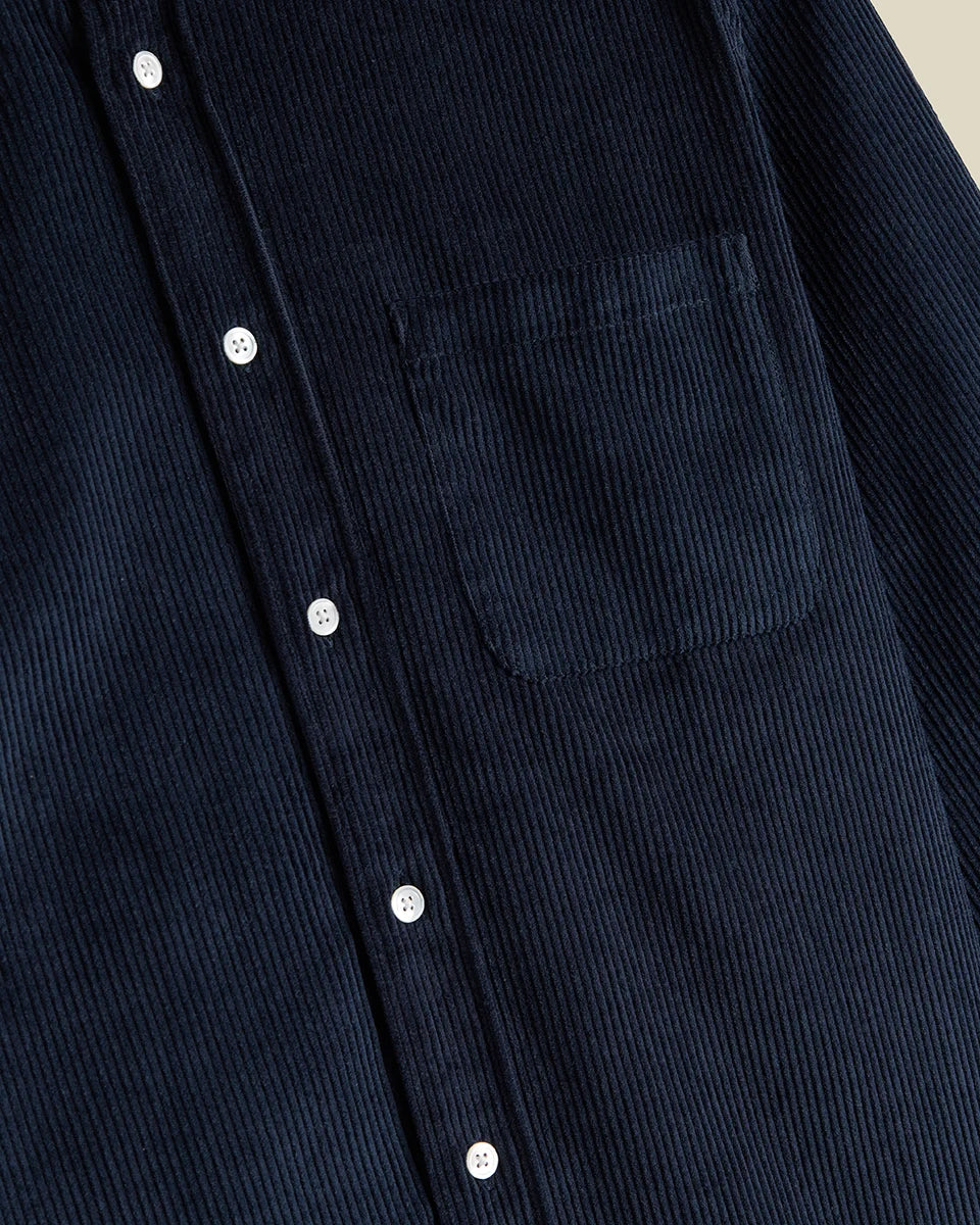 PORTUGUESE FLANNEL Lobo Navy Corduroy Shirt