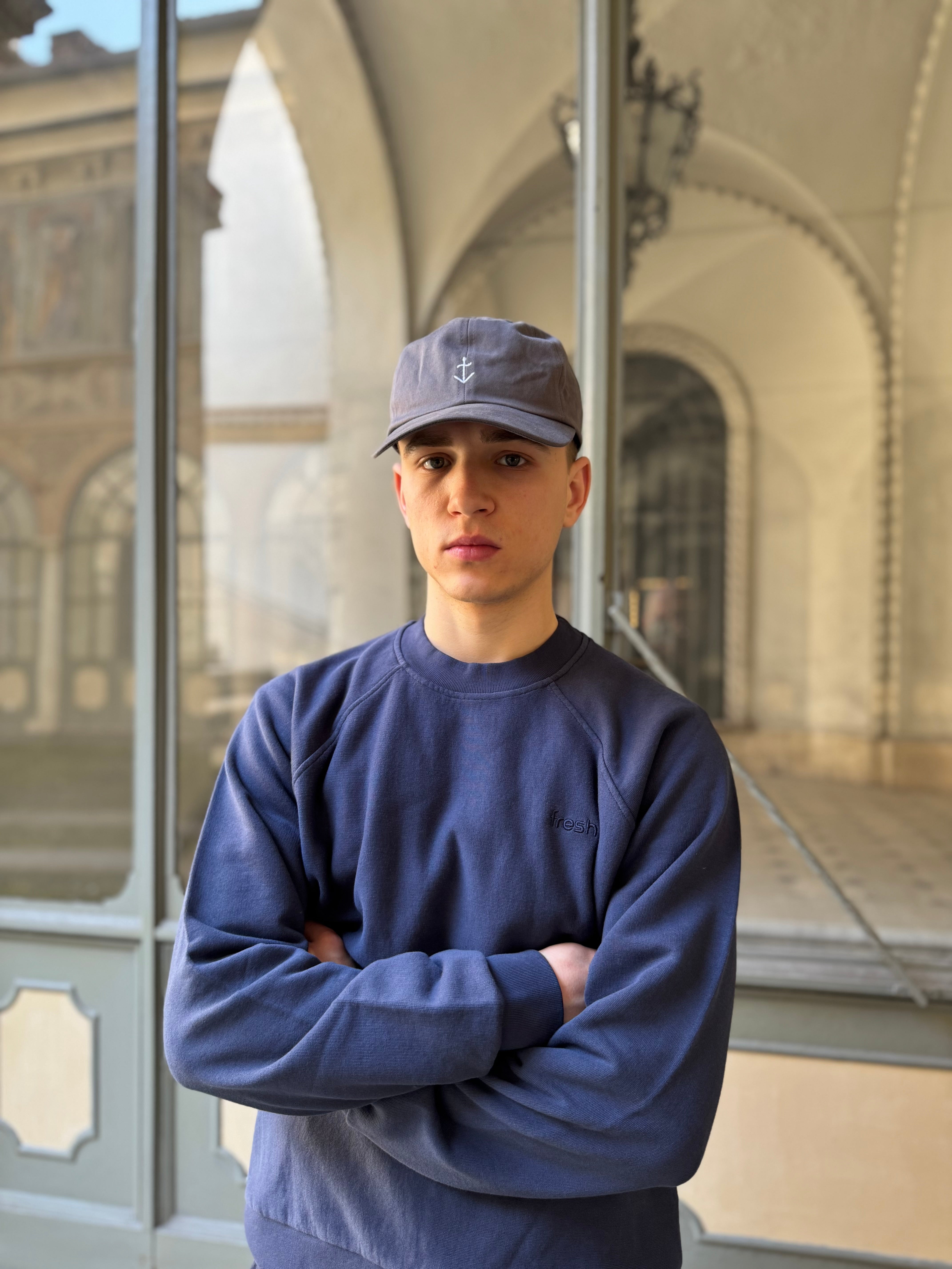 Felpa FRESH Billie in cotone blu navy