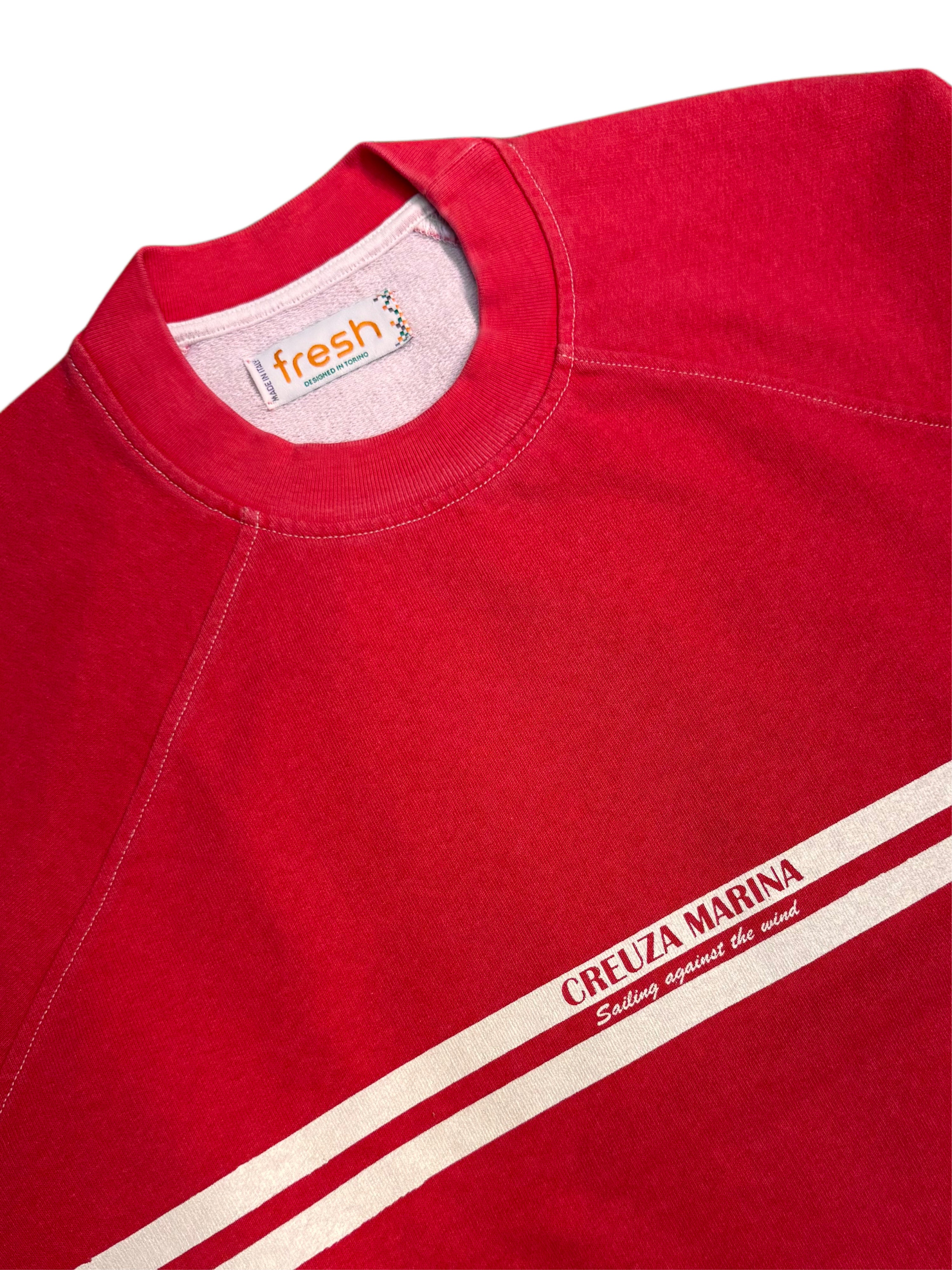 Sweat-shirt en coton Creuza Marina FRESH rouge