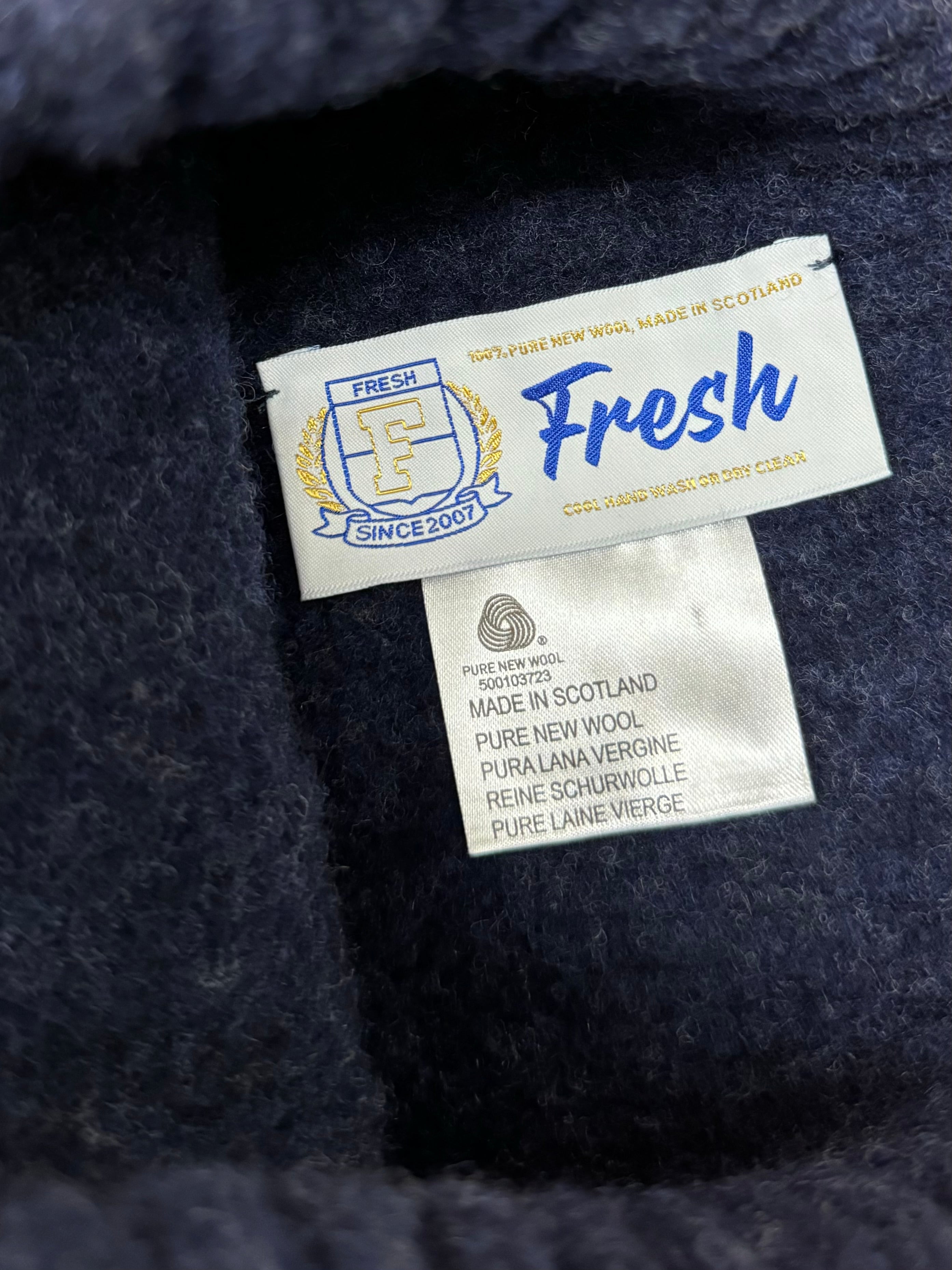 FRESH Bob Shetland Wool Beanie In Oxford Blue