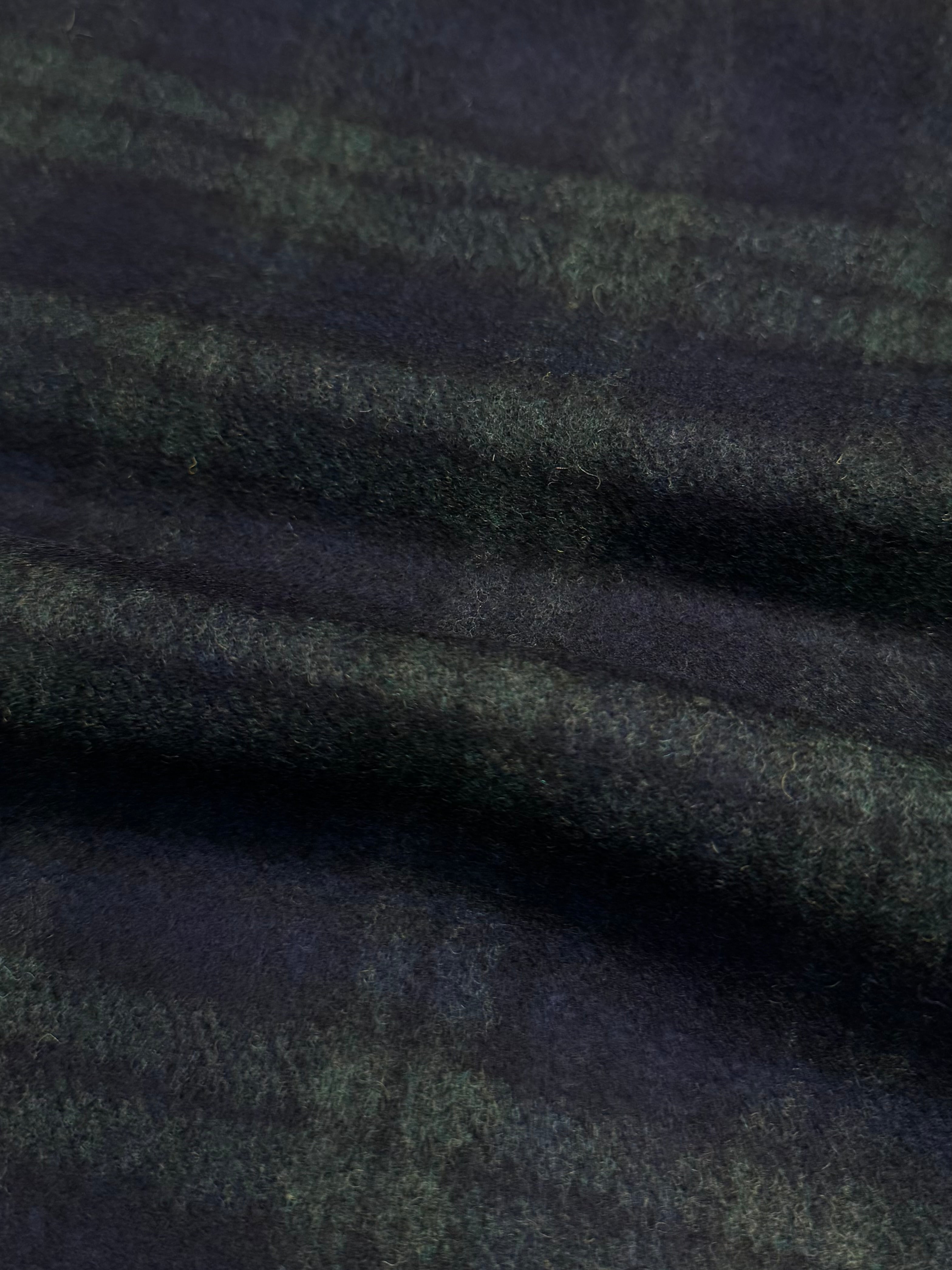 FRESH Tartan Green Navy Wool Scarf