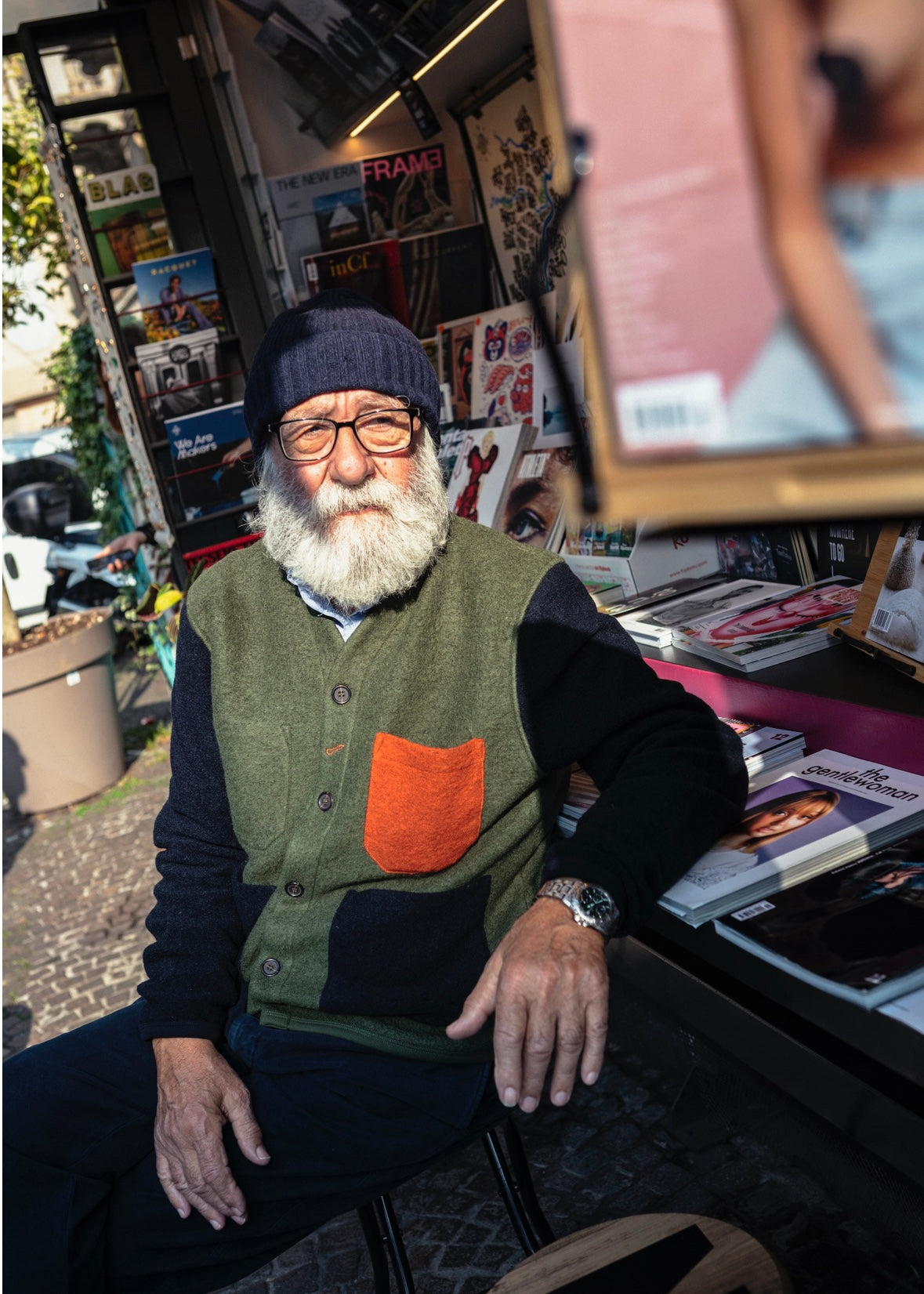 UNIVERSAL WORKS x Fresh Cardigan Wool Fleece Olive Rust