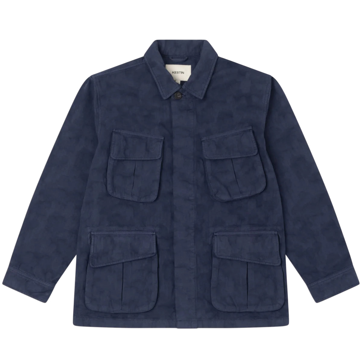 Giacca KESTIN Tyndrum in cotone ripstop jacquard blu navy