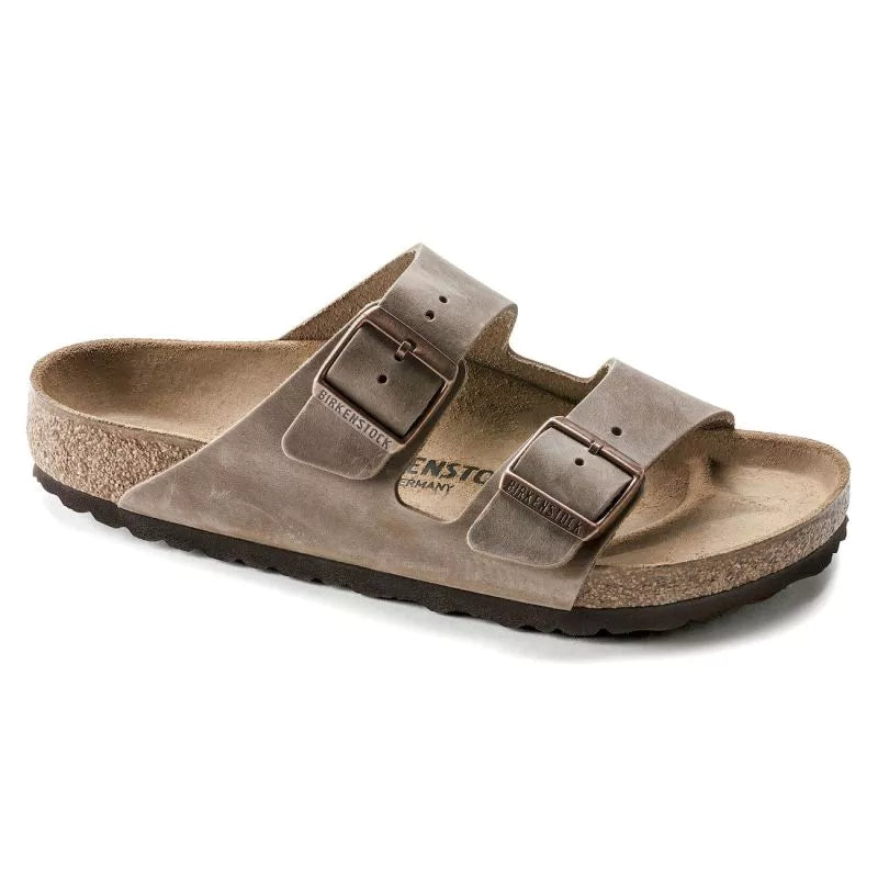 BIRKENSTOCK Arizona BS Pelle oliata color cachi sbiadito, vestibilità stretta