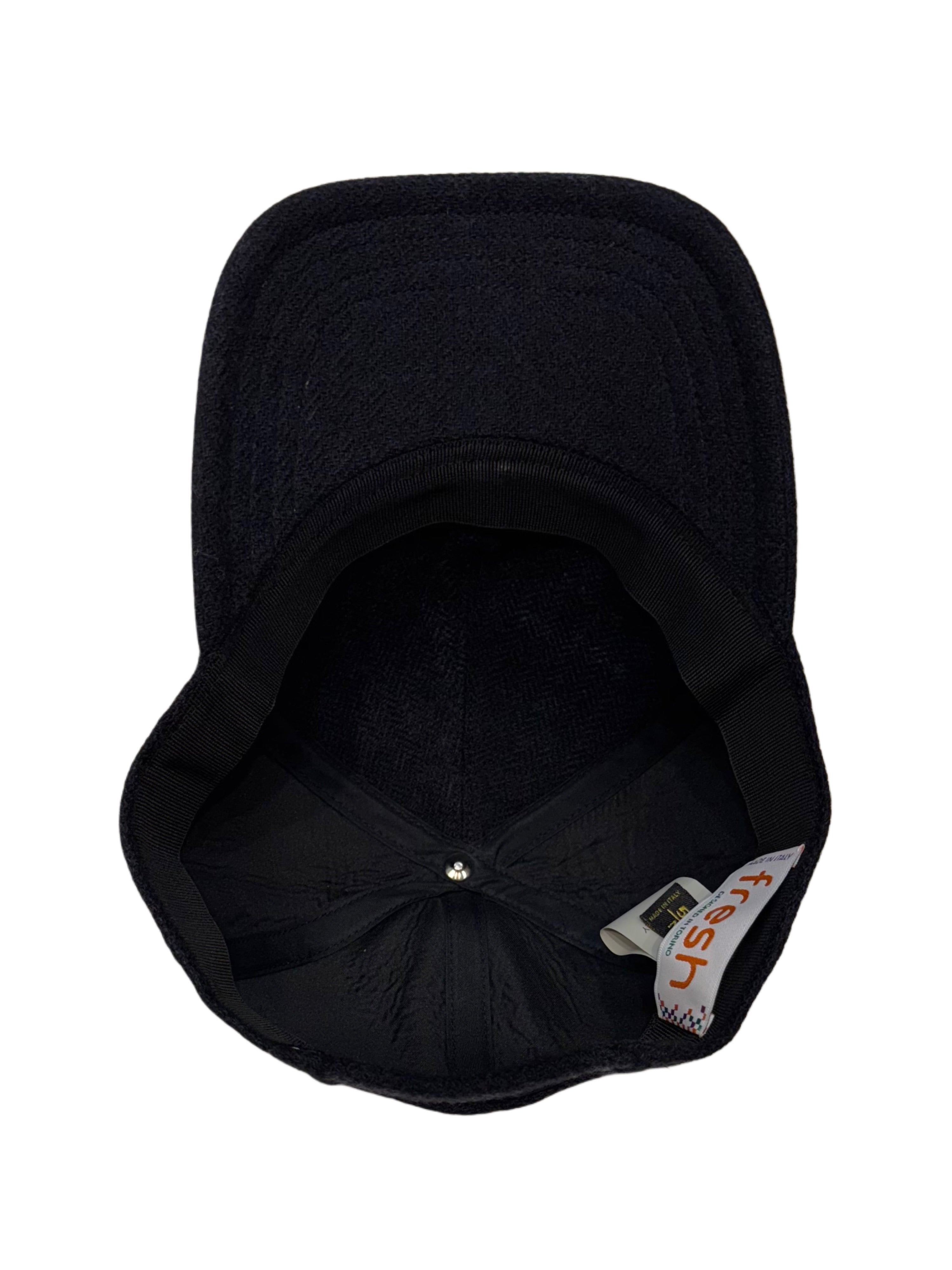 FRESH Six-Panel Dark Navy Wool Cap