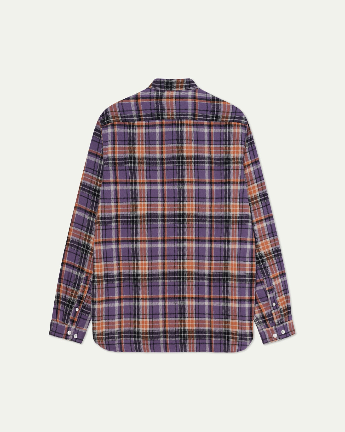 Chemise en flanelle à carreaux LA PAZ Branco manches longues - Raisin