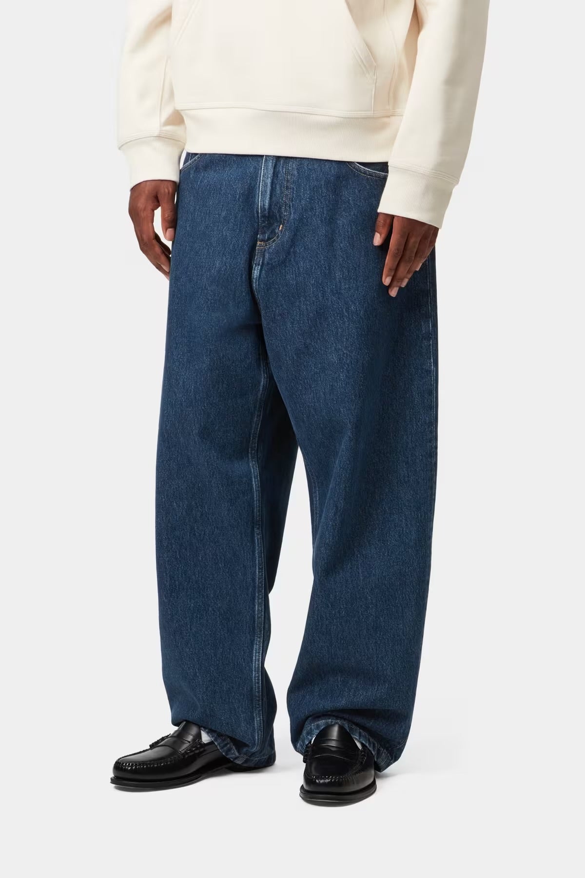 CARHARTT WIP Brandon Pant Blue Worn Washed