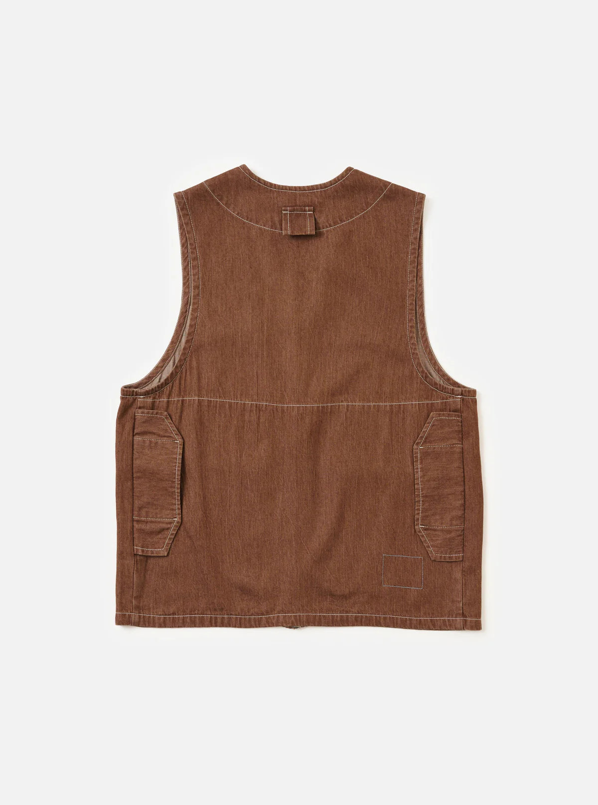 UNIVERSAL WORKS Gilet Marine Meco Denim Marrone