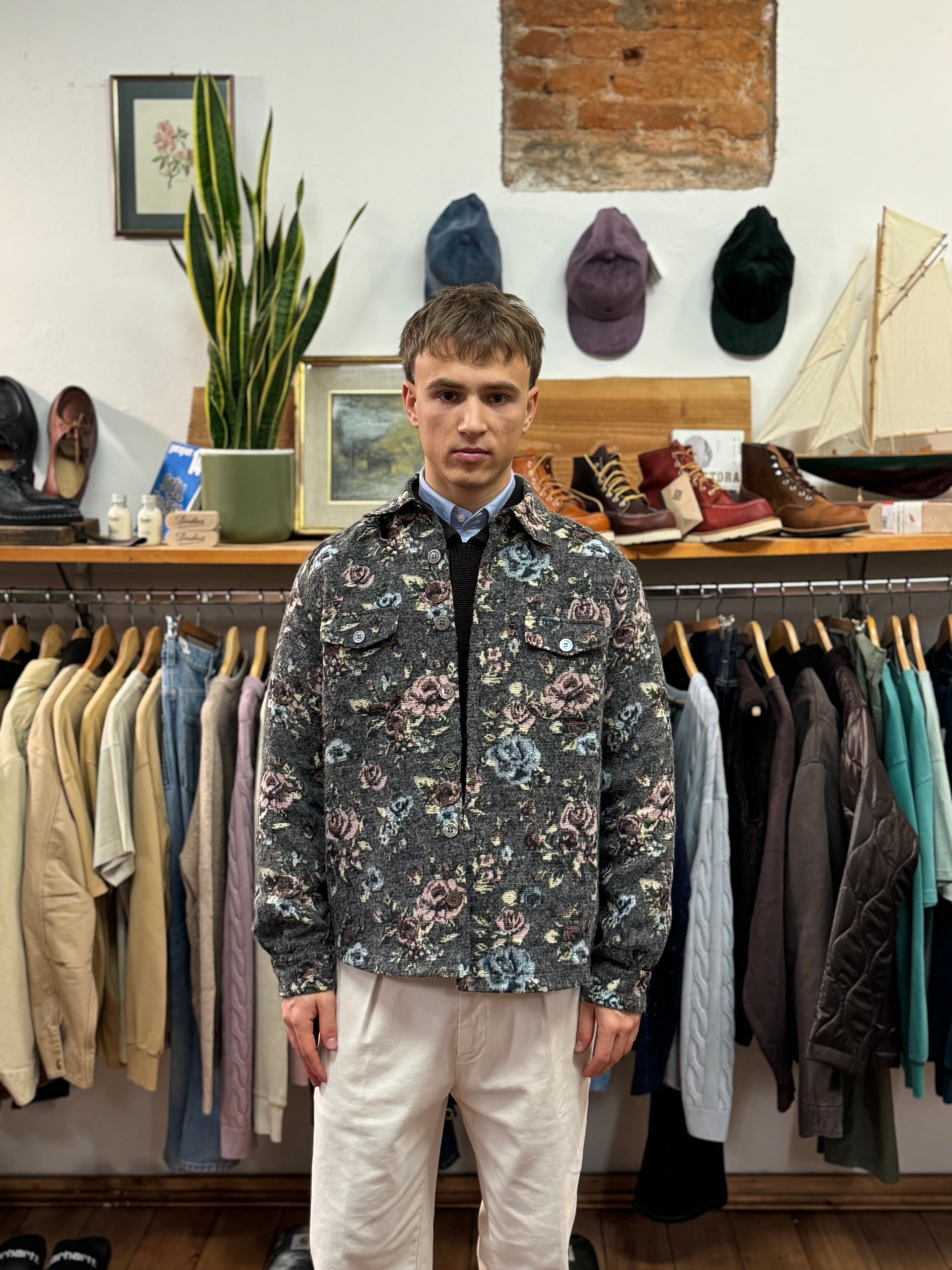 FRESH Flowers Jacquard Overshirt