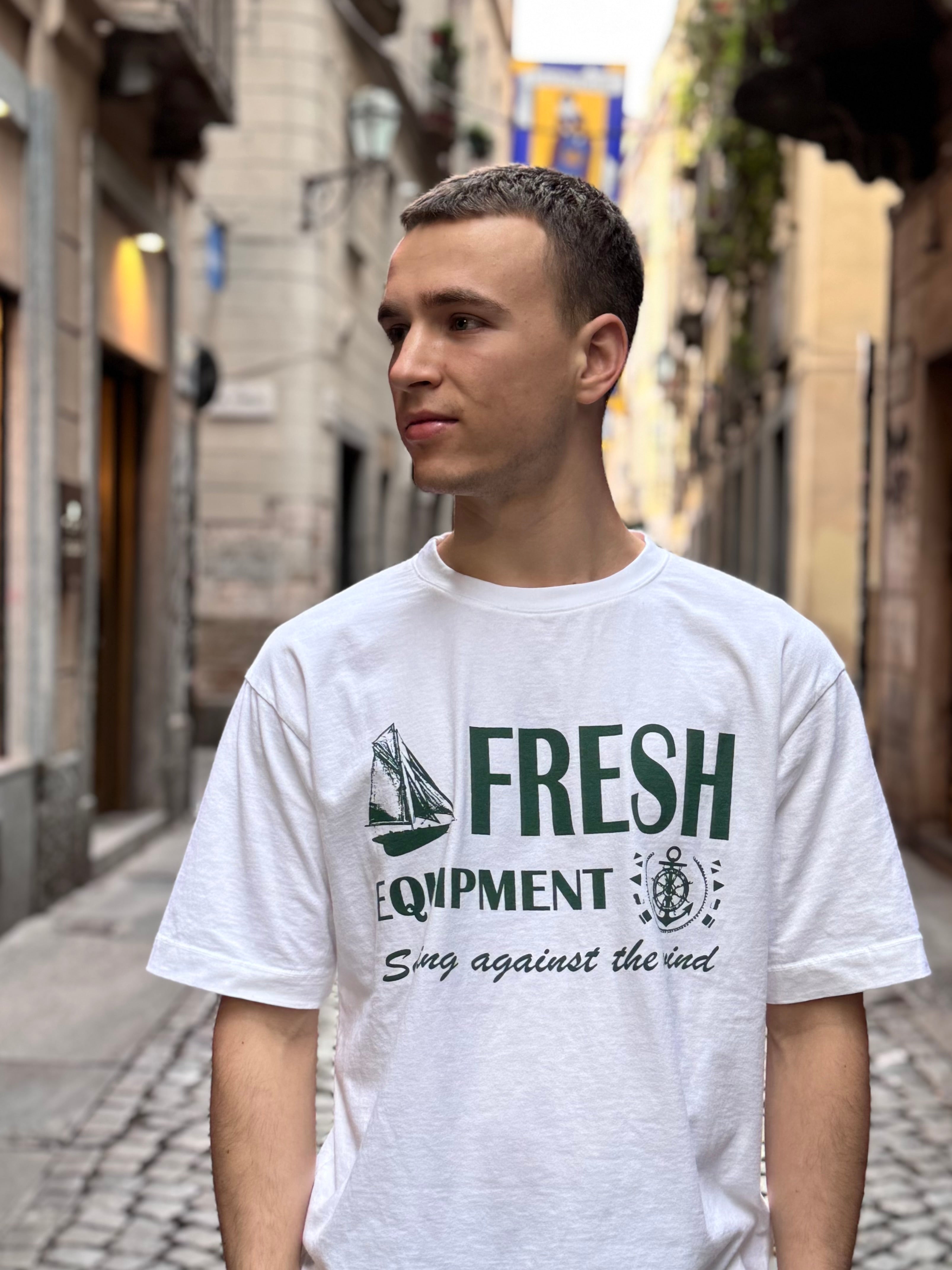 T-shirt en coton FRESH Equipment blanc