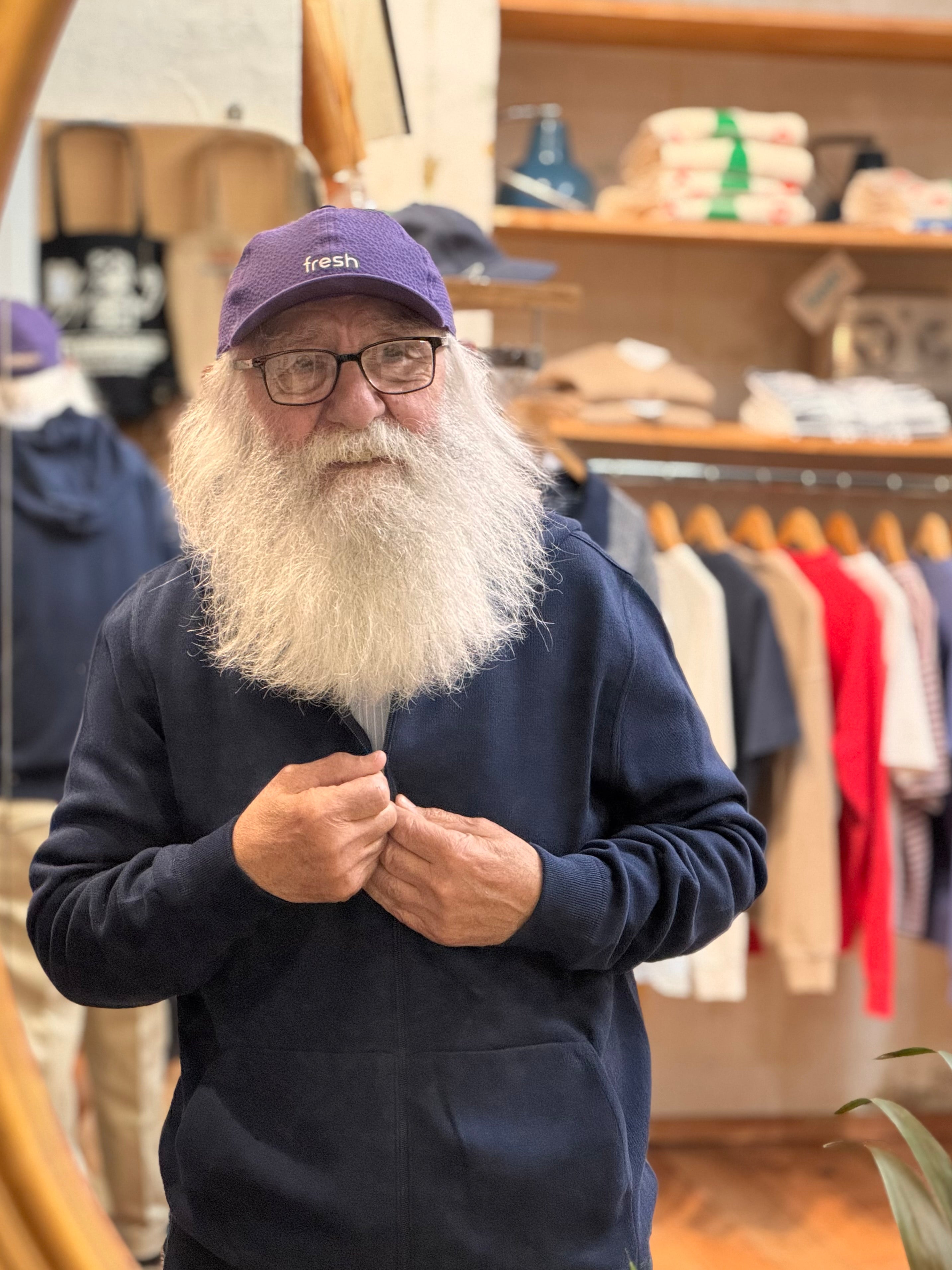 Sweat-shirt à capuche en coton bleu marine NEUF