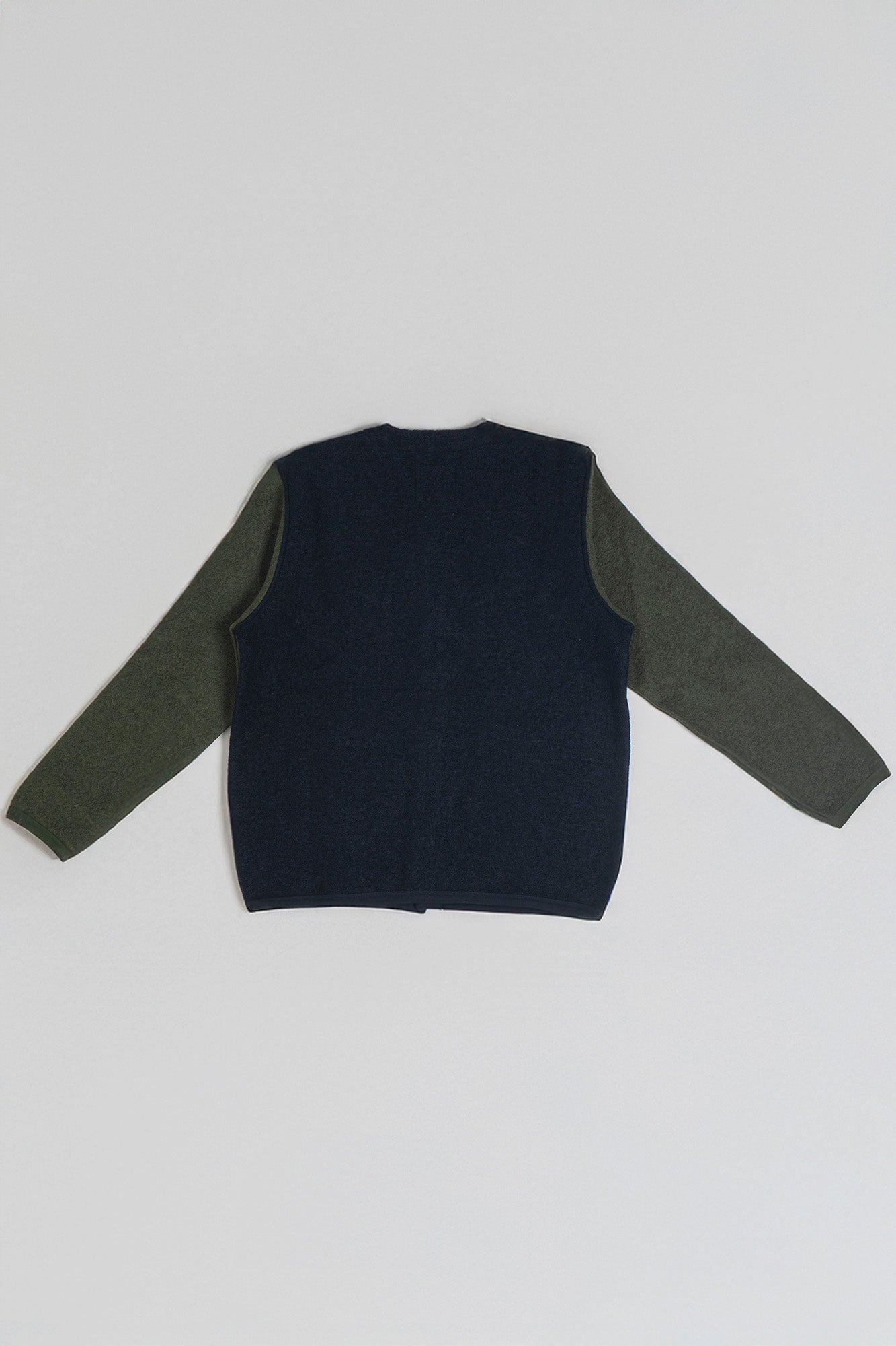 UNIVERSAL WORKS x Fresh Cardigan Wool Fleece Navy Yellow
