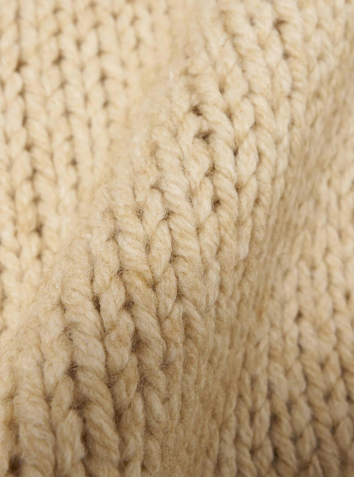 UNIVERSAL WORKS Sand Chunky Knit Stripe Langdale Cardigan