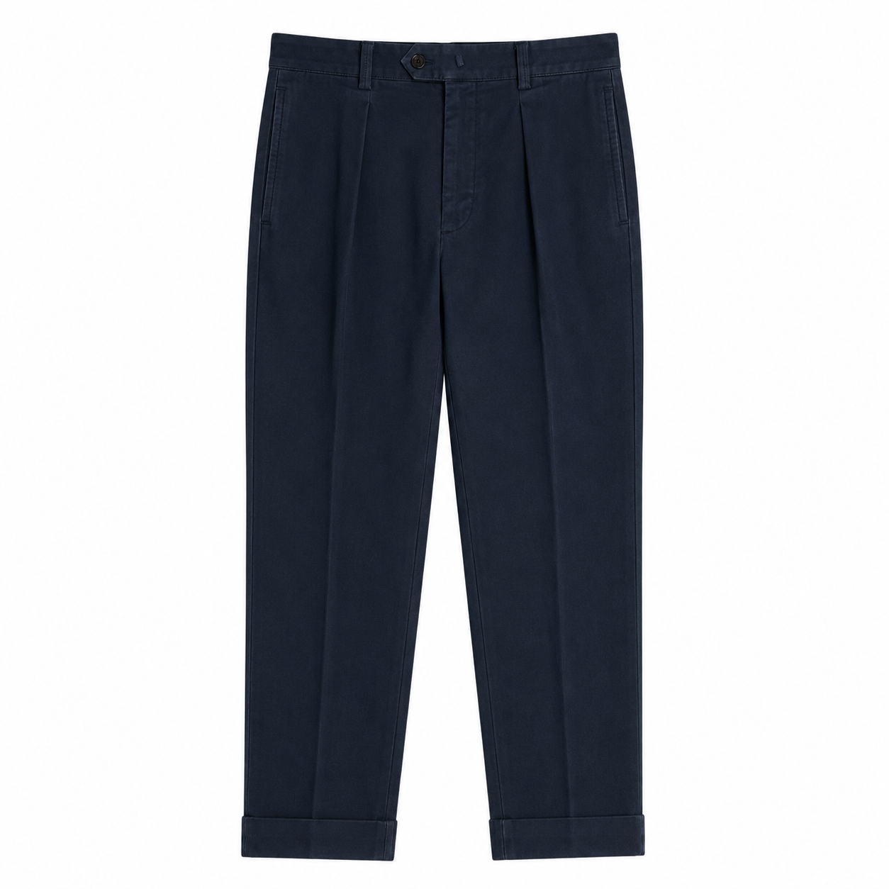 Pantaloni Chino Camogli In Moleskin Con Pieghe FRESH Blu Scuro