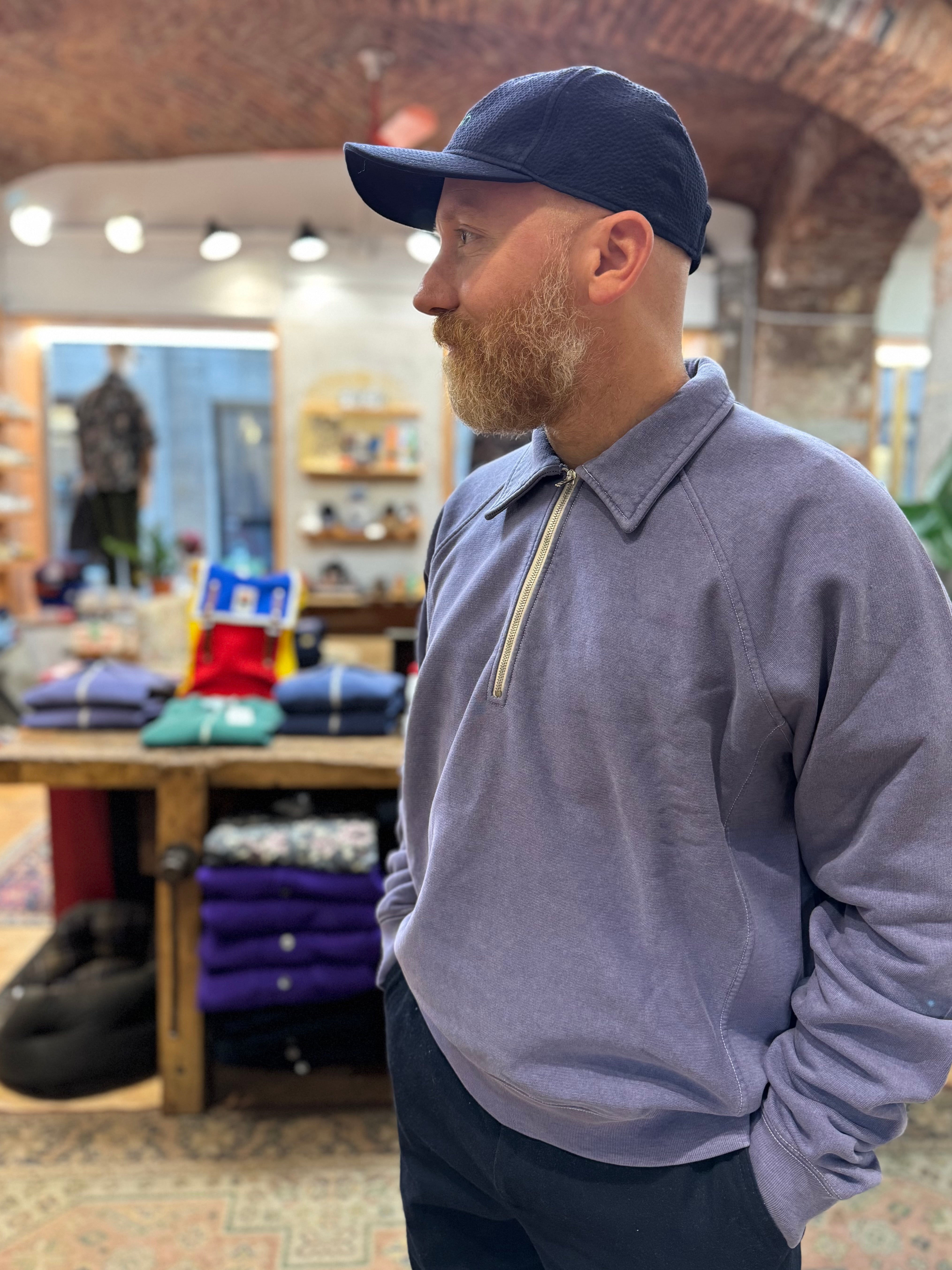 FRESH Ivy Plated Polo Sweatshirt in Purple