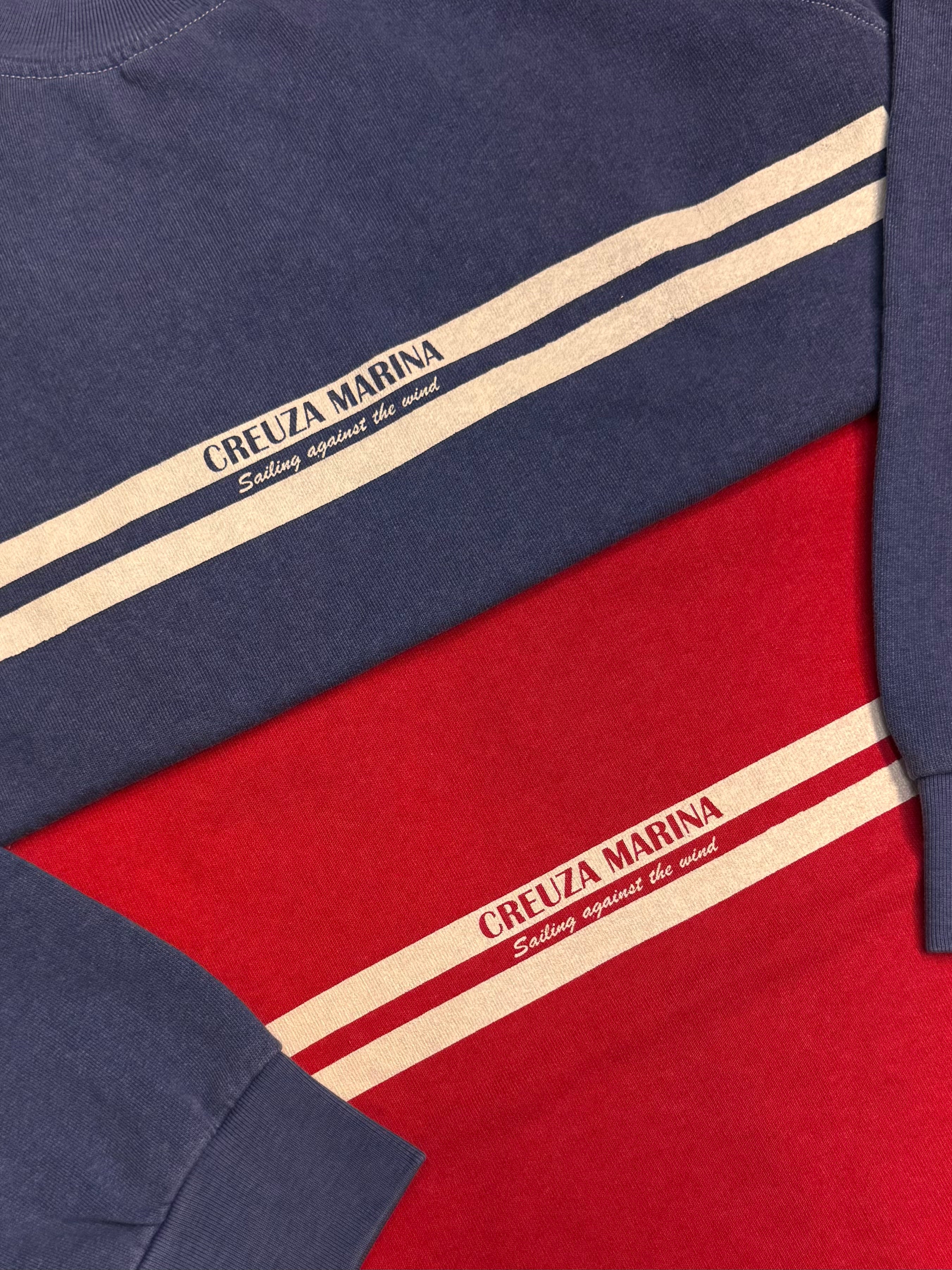 Sweat-shirt en coton bleu Creuza Marina FRESH