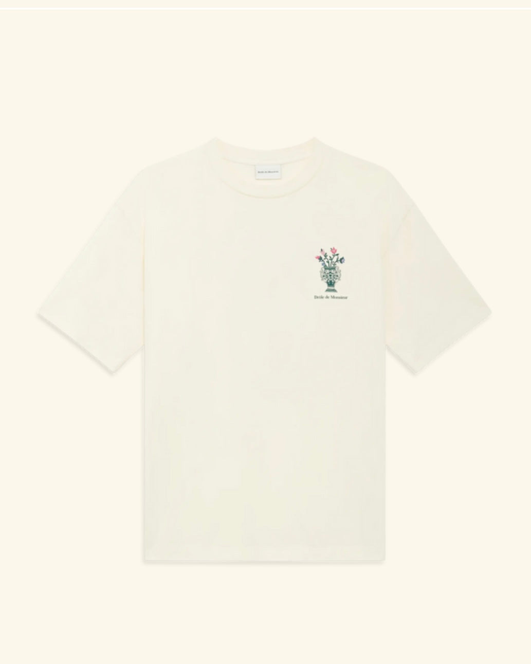 DRÔLE DE MONSIEUR Le T-shirt Vaso in crema