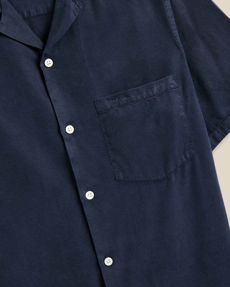 PORTUGUESE FLANNEL Dogtown Navy Short Sleeve Shirt