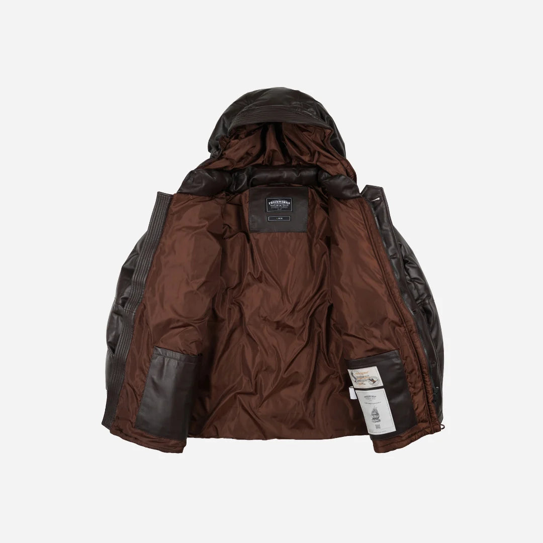 FRIZMWORKS Lambskin Karakoram Goose Down Parka Brown