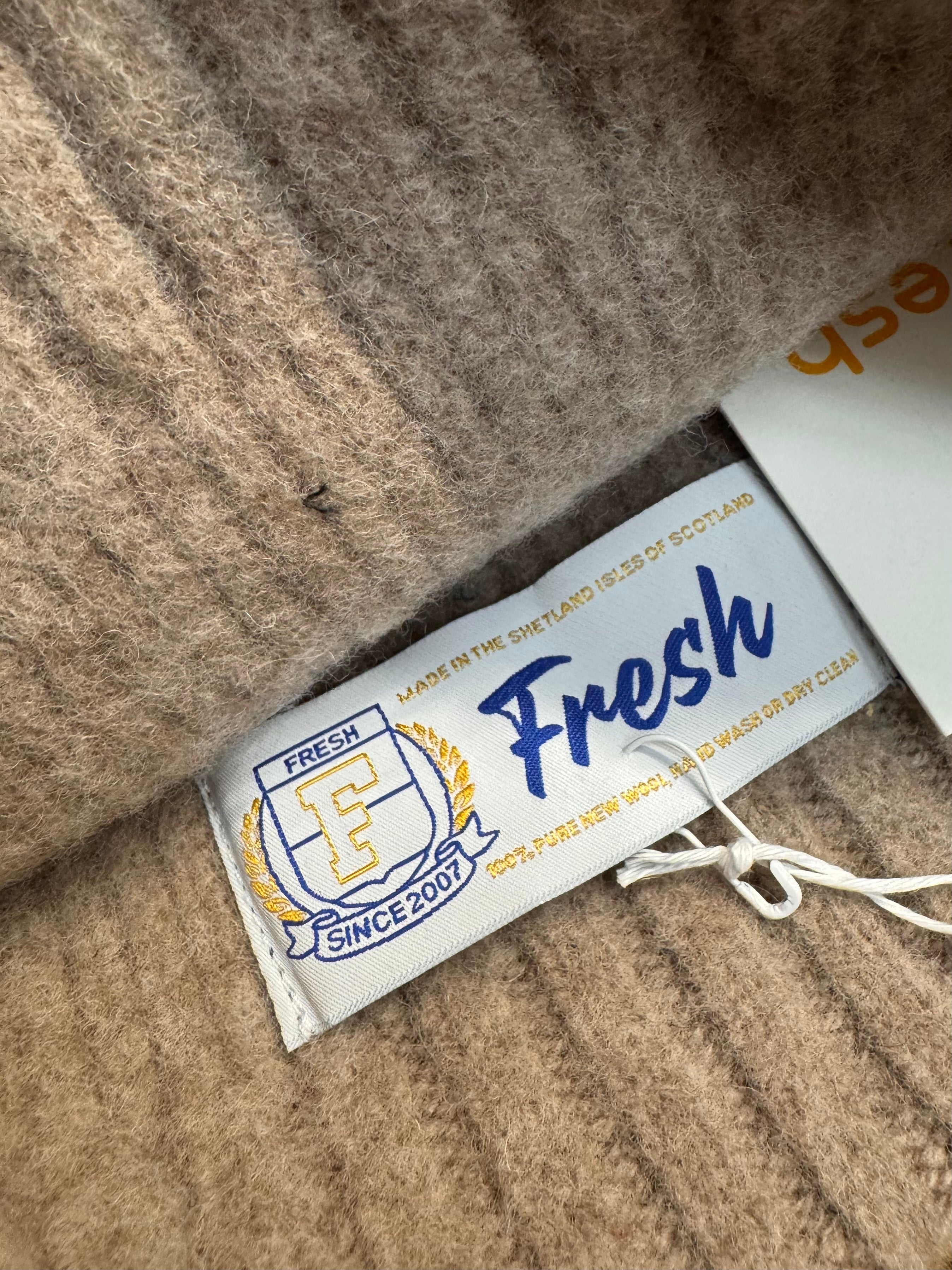 FRESH Bob Shetland Wool Beanie In Mushroom