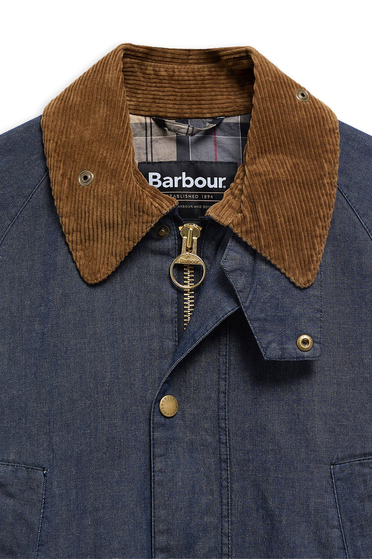 BARBOUR Os Bedale Denim Casual Jacket Outerwear Indigo